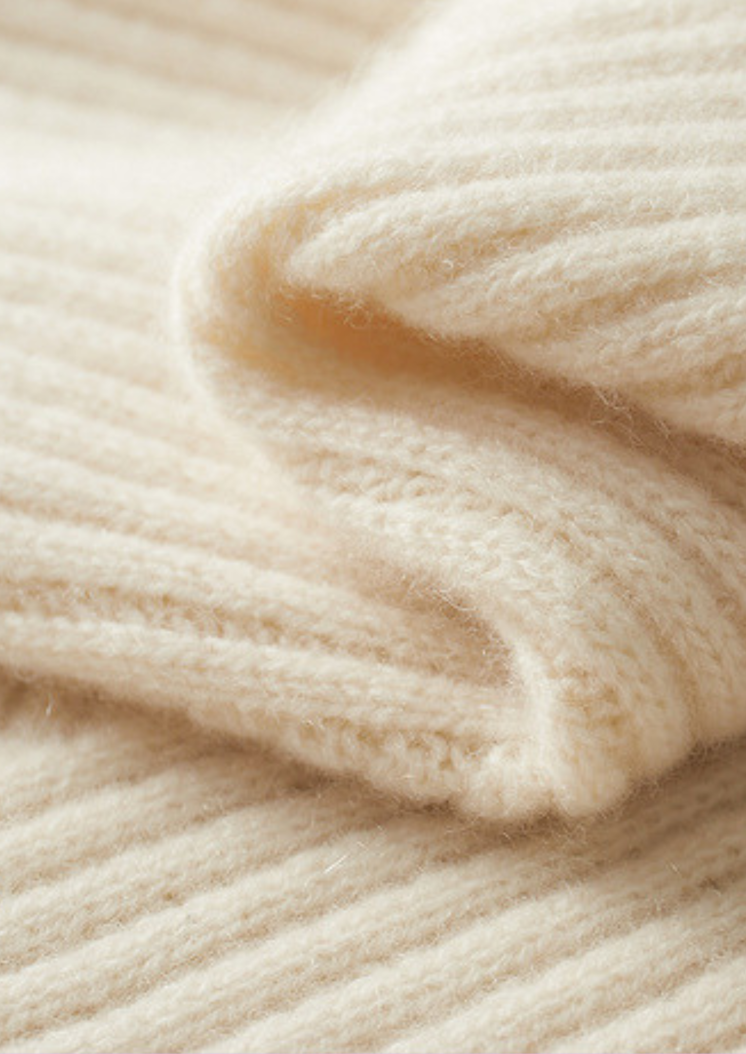 Suéter Gola Alta Estampado Puro Cashmere Marfim
