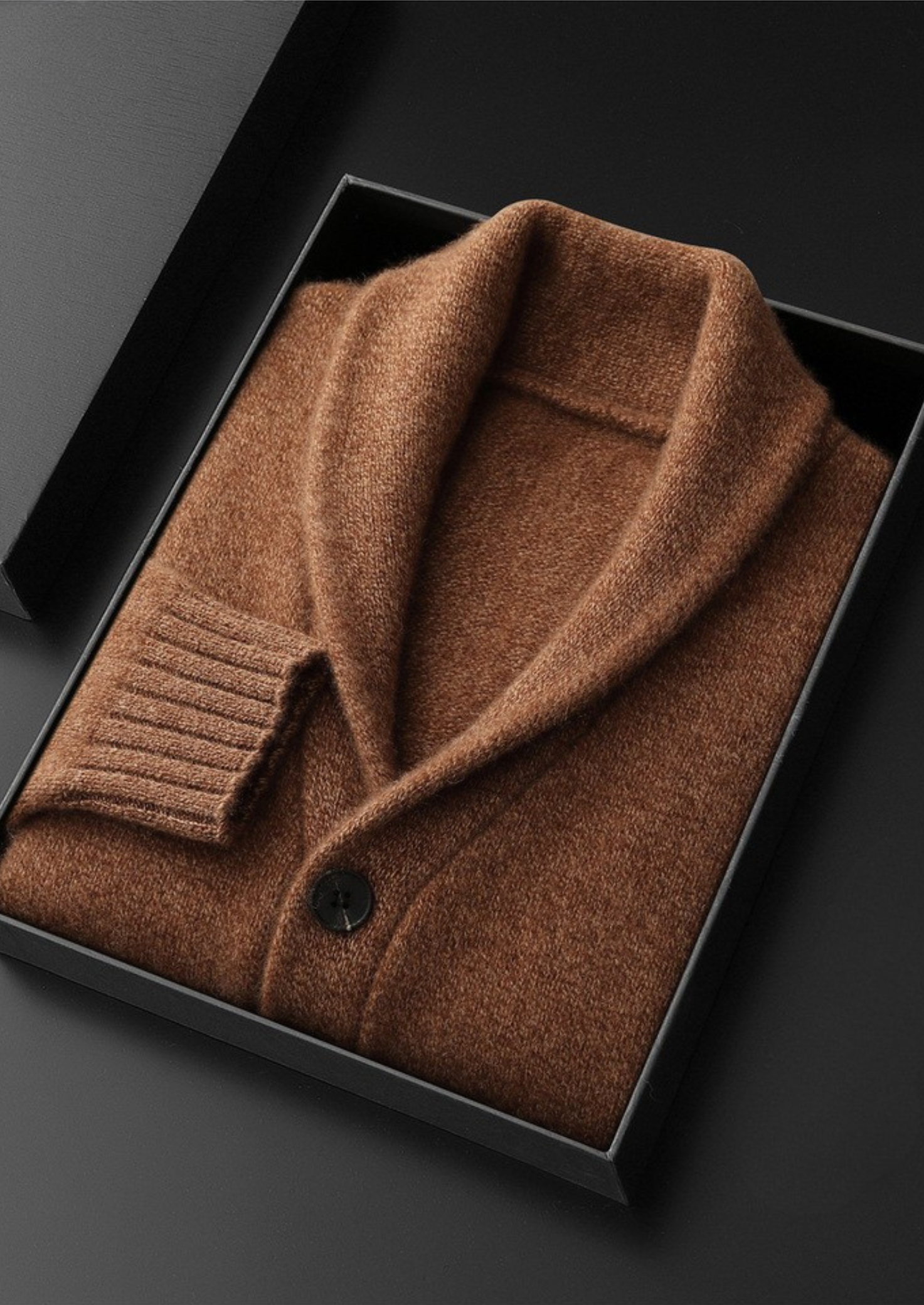 CARDIGAN GOLA XALE EM CASHMERE PURO