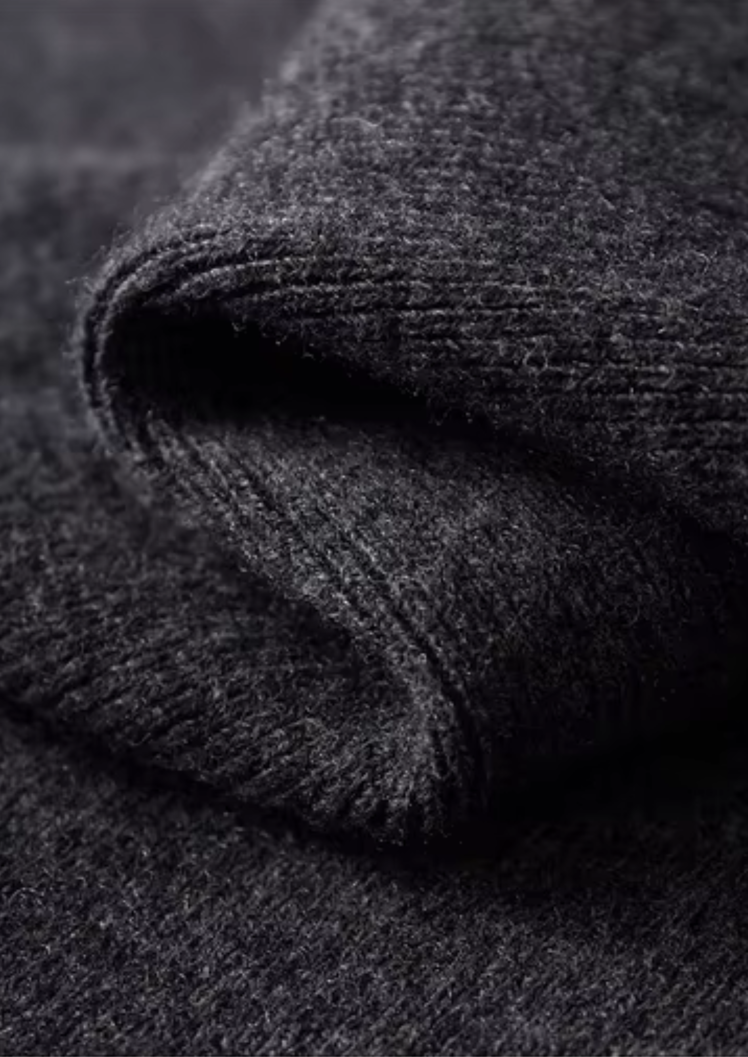 Cardigan Polo Canelado em Lã Merino Extrafina