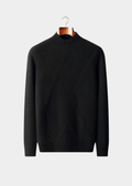 Suéter Gola Alta Estampado Puro Cashmere Preto