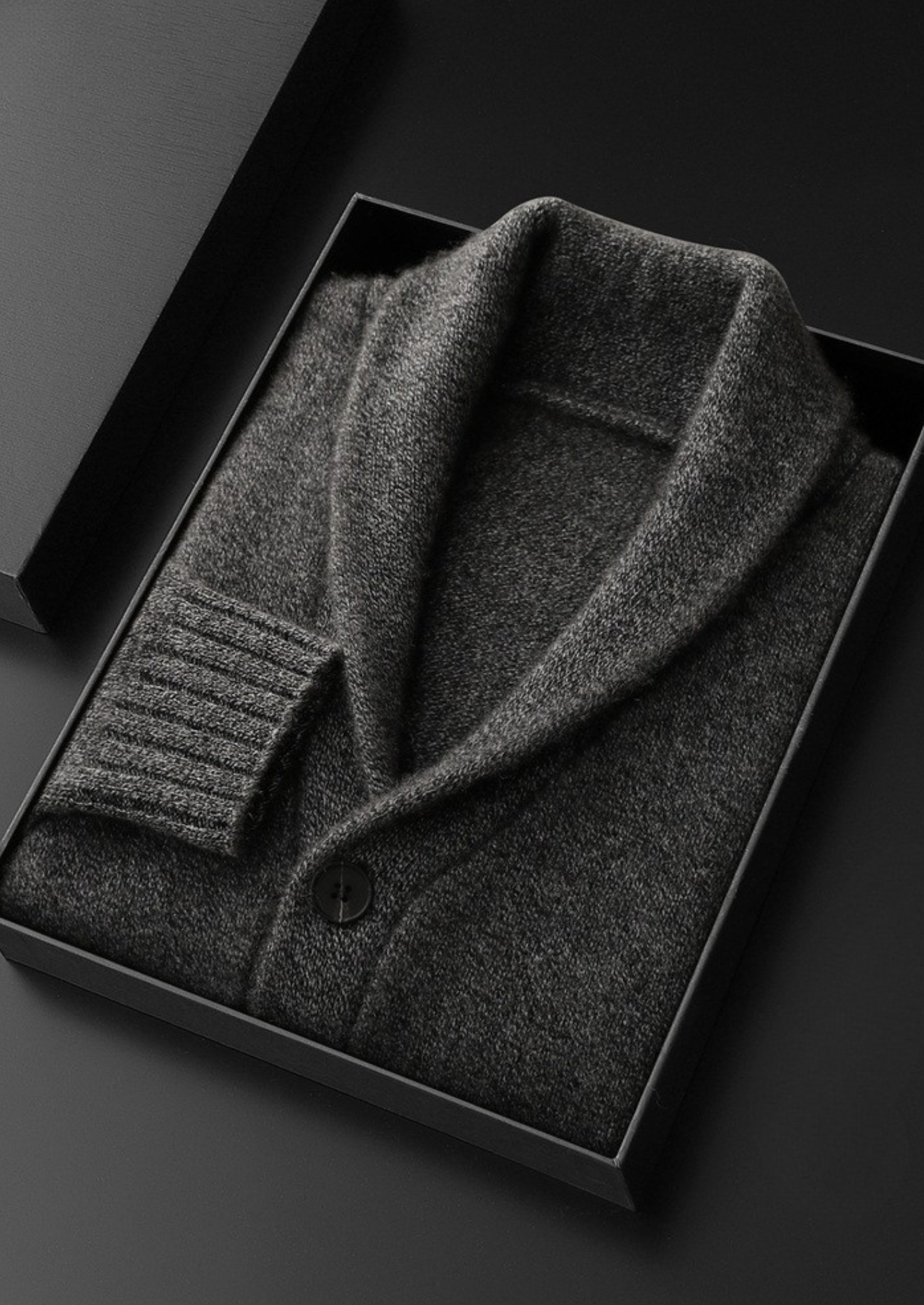 CARDIGAN GOLA XALE EM CASHMERE PURO
