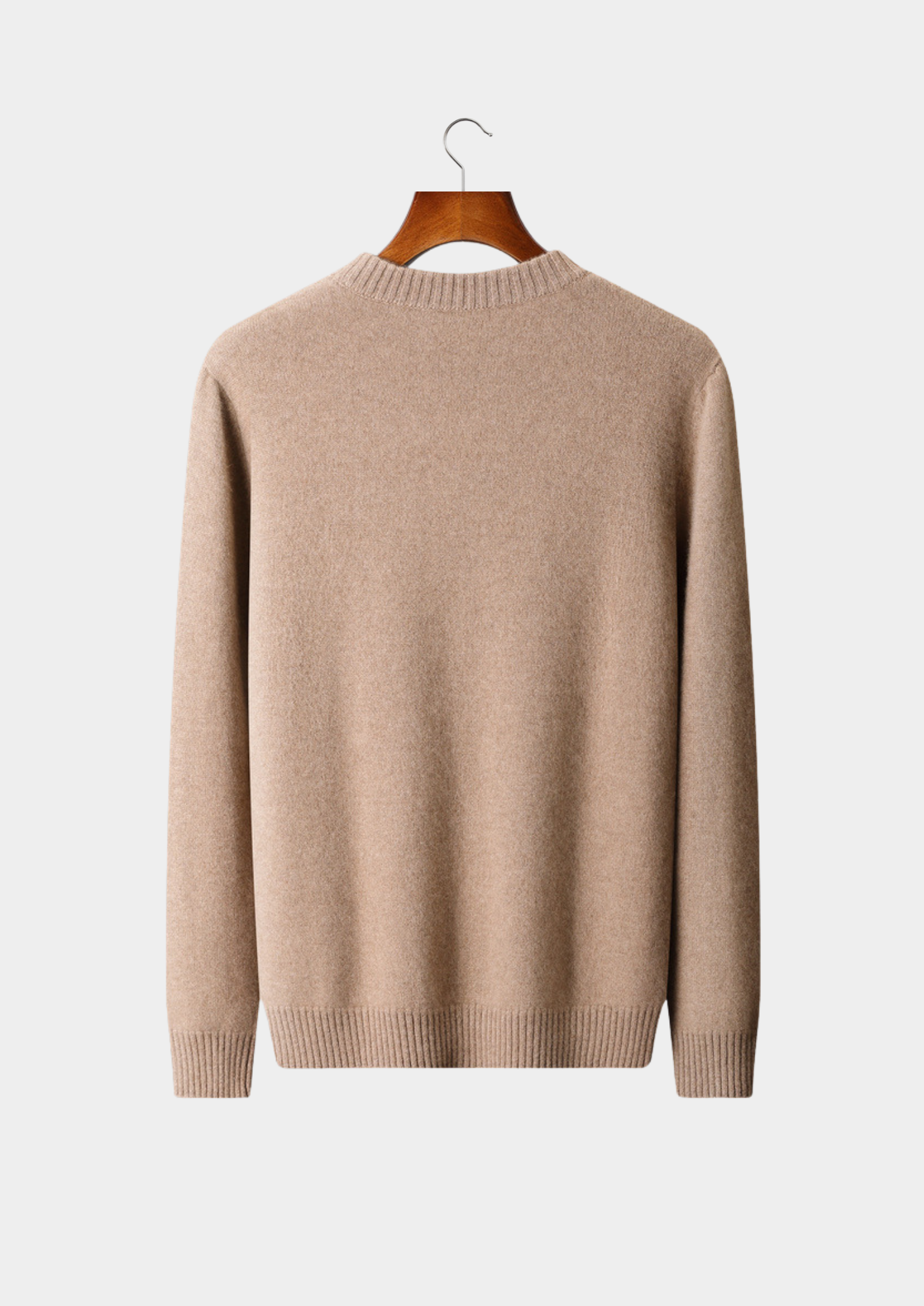 Suéter Gola Careca Essencial Puro Cashmere Bege