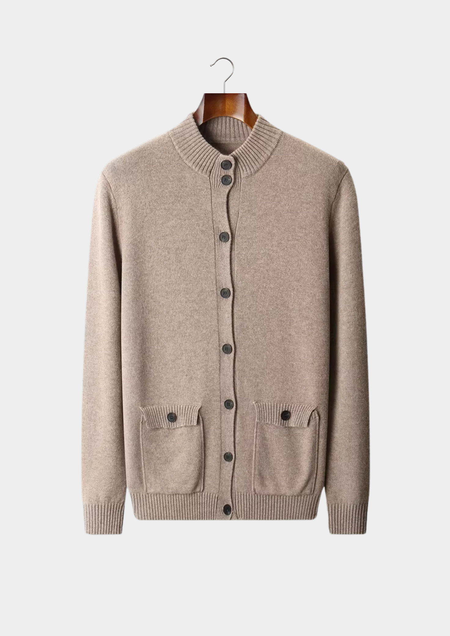 Cardigan com Botões em Lã Merino Extrafina