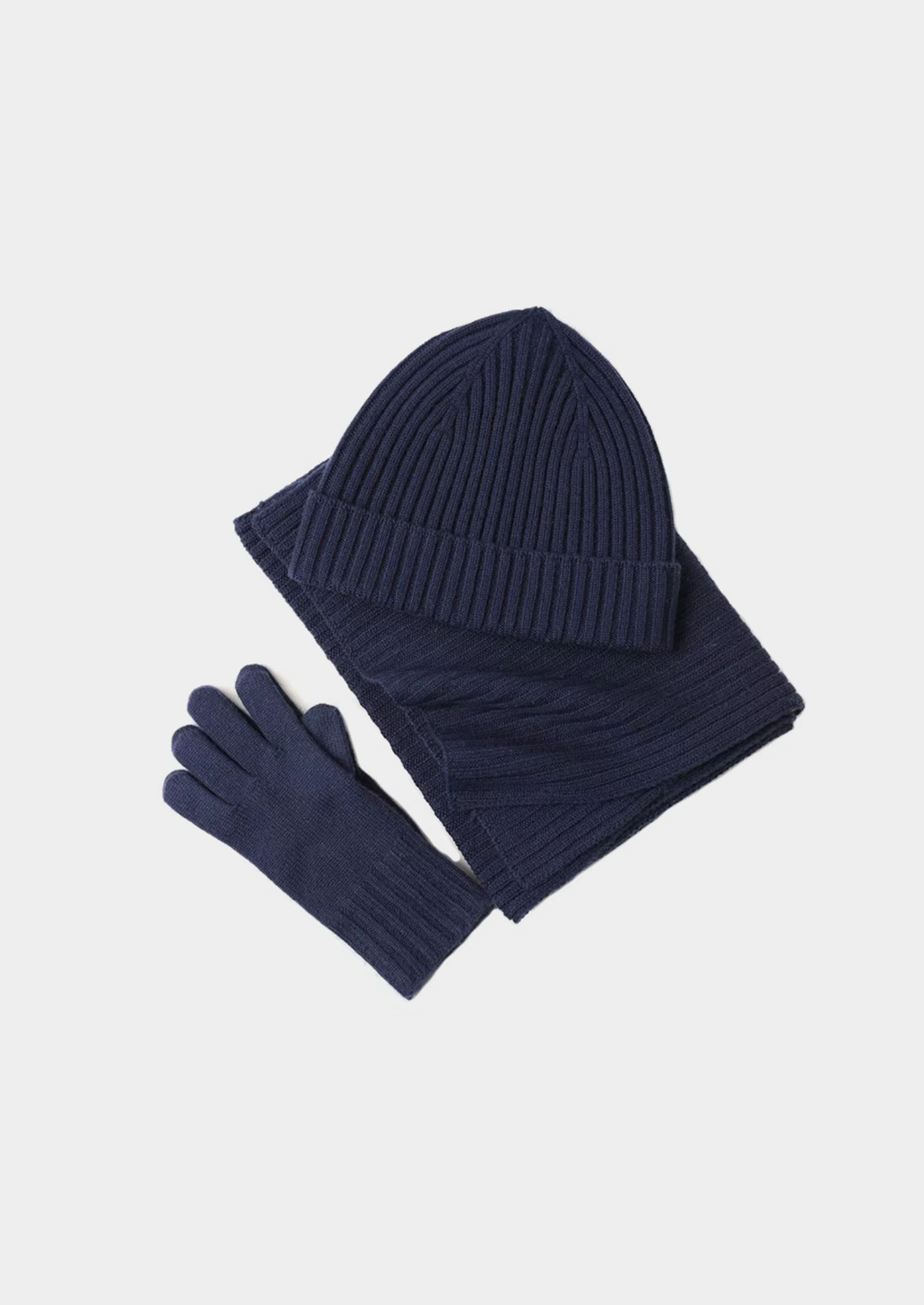 Essenciais de Inverno em Lã Merino Extrafina - Azul Marinho