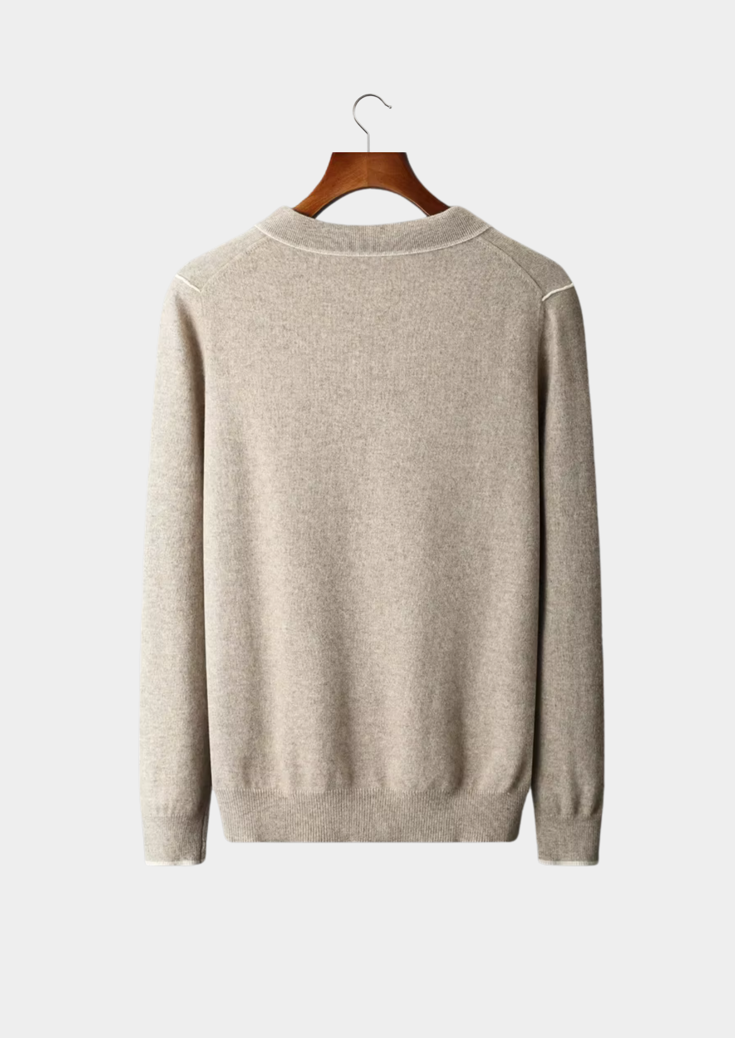 POLO BICOLOR COM BOTÕES EM CASHMERE PREMIUM
