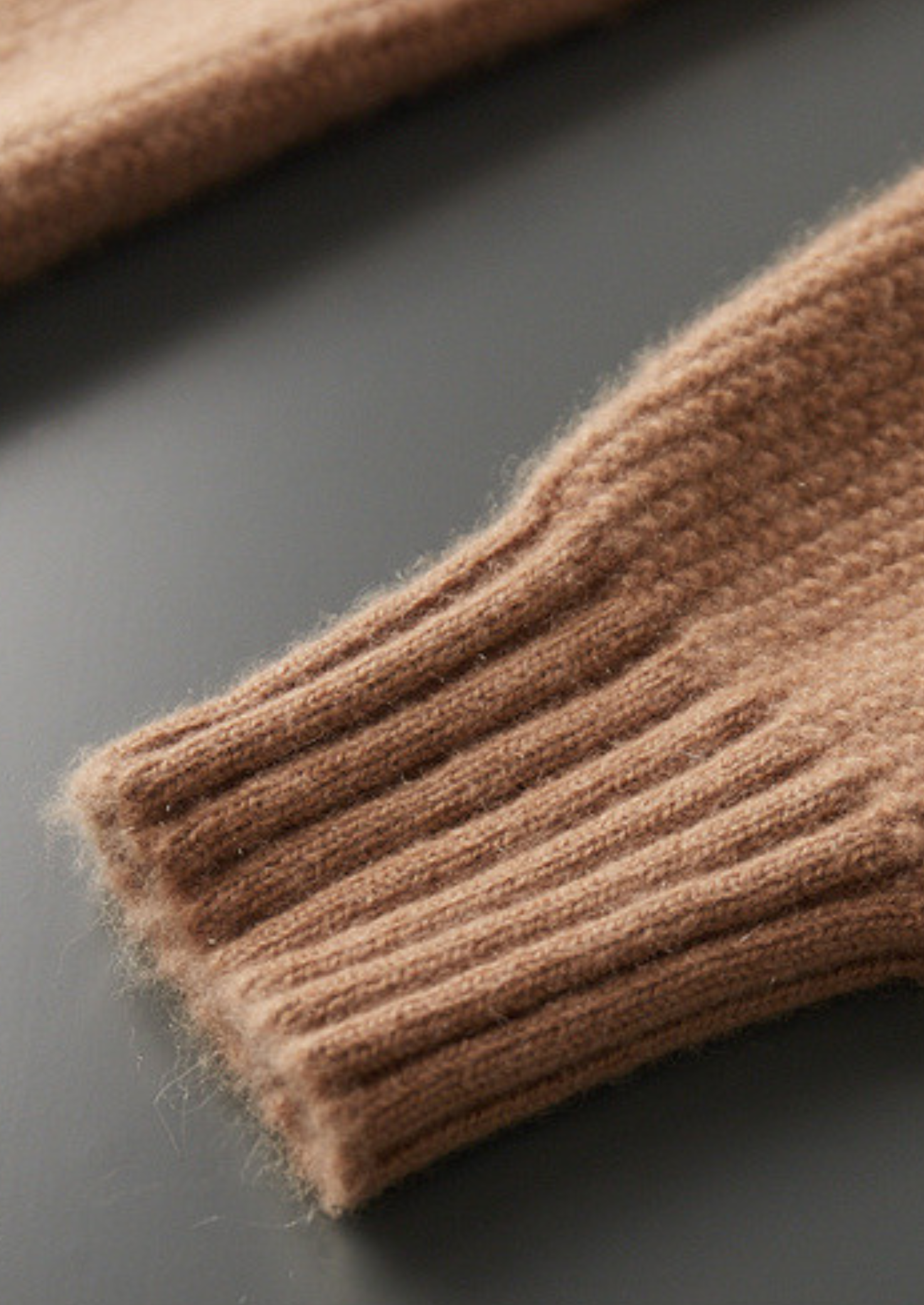 Cardigã Canelado com Zíper Puro Cashmere Mostarda