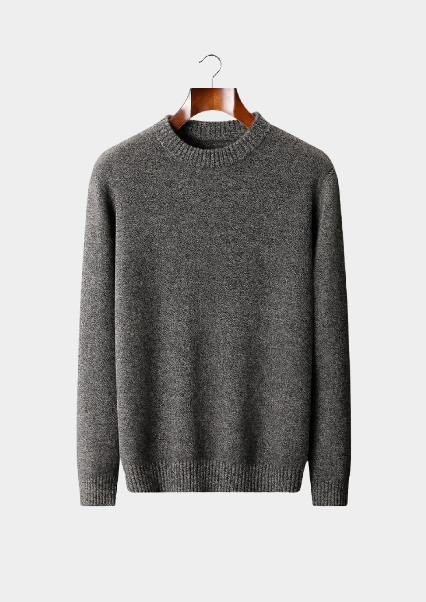 Suéter Gola Careca Essencial Puro Cashmere Cinza