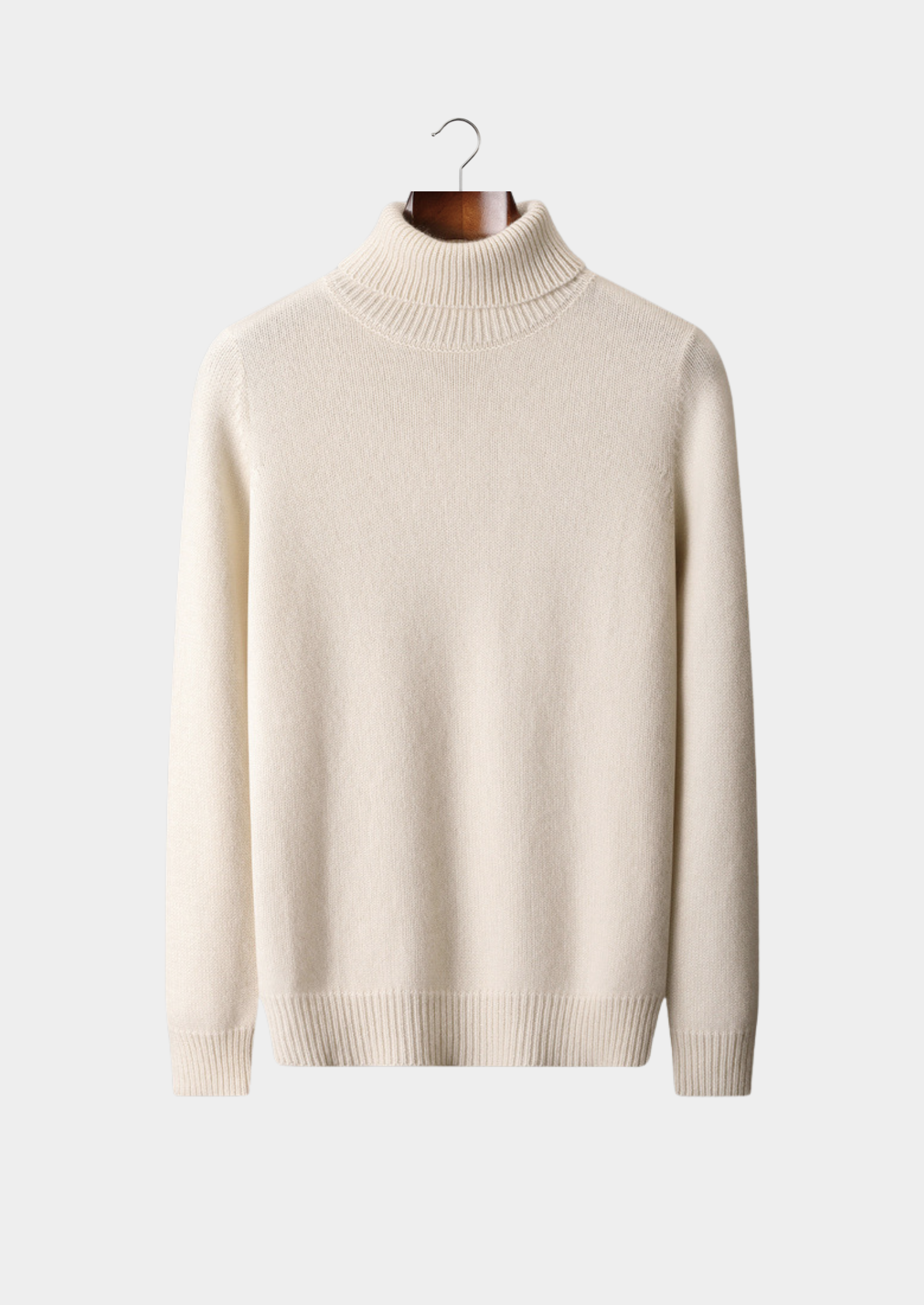 Gola Rolê Essencial de Cashmere Puro Marfim