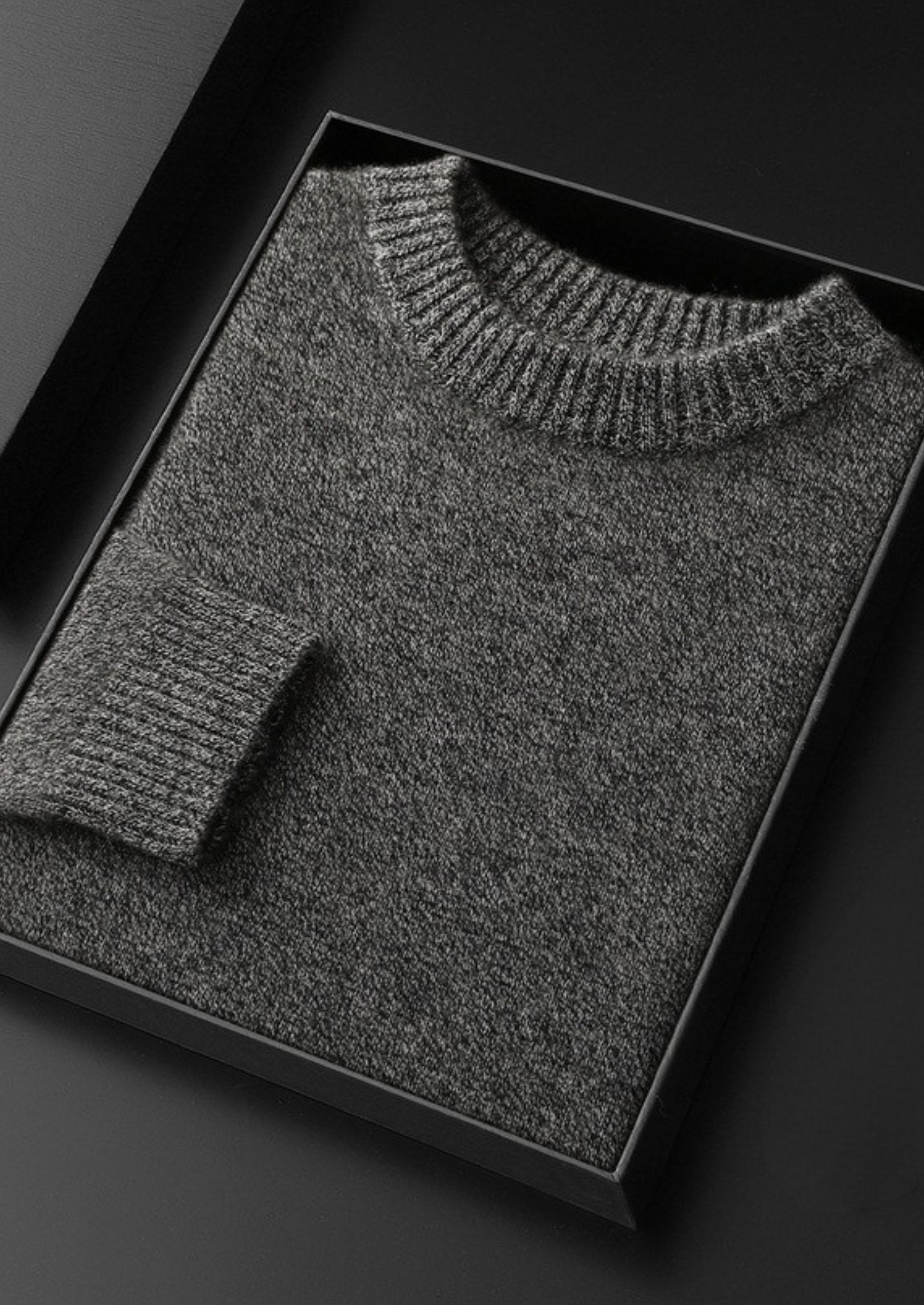 Suéter Gola Careca Essencial Puro Cashmere Cinza