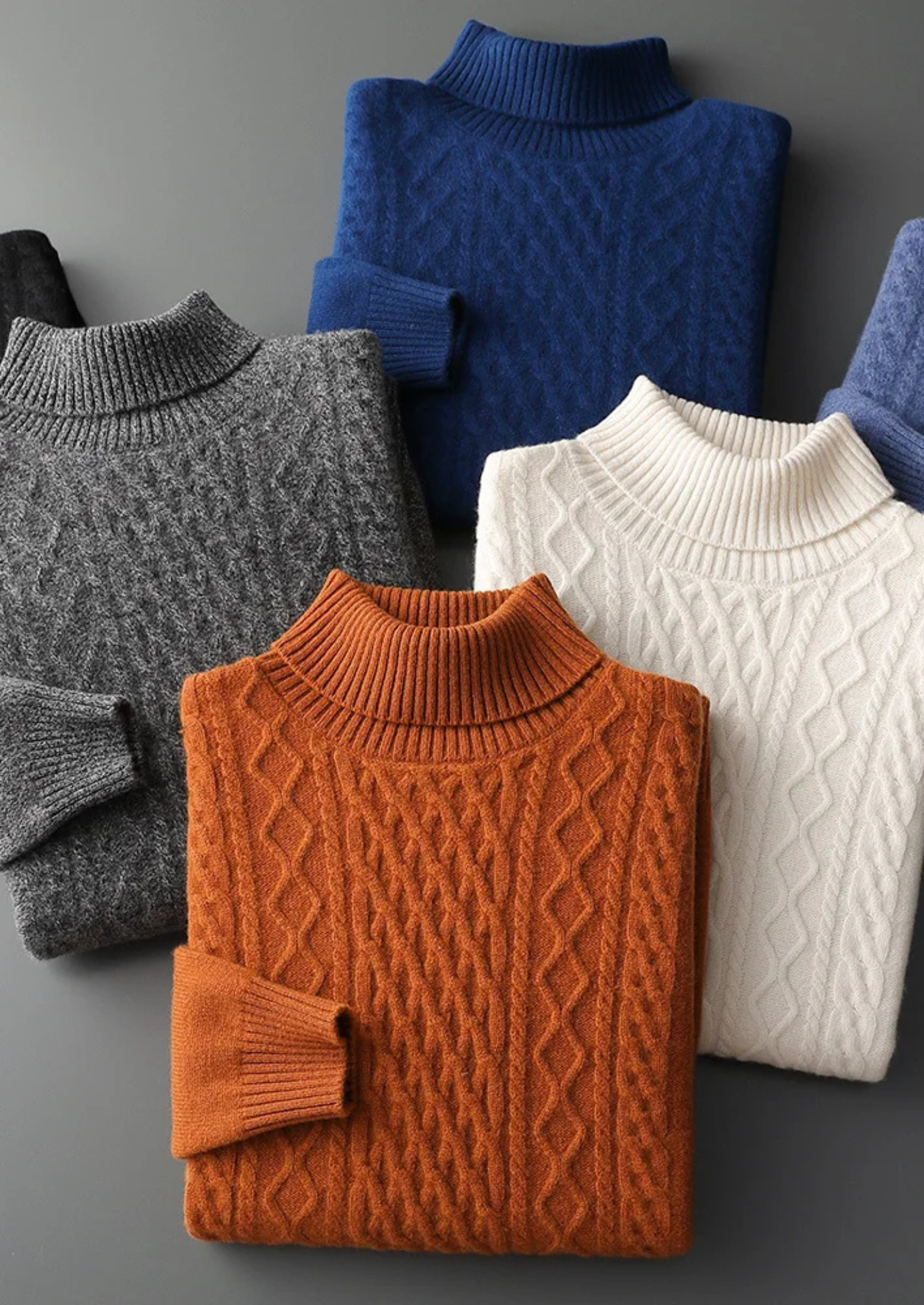 Gola Alta de Inverno em Lã Merino Extrafina Pura