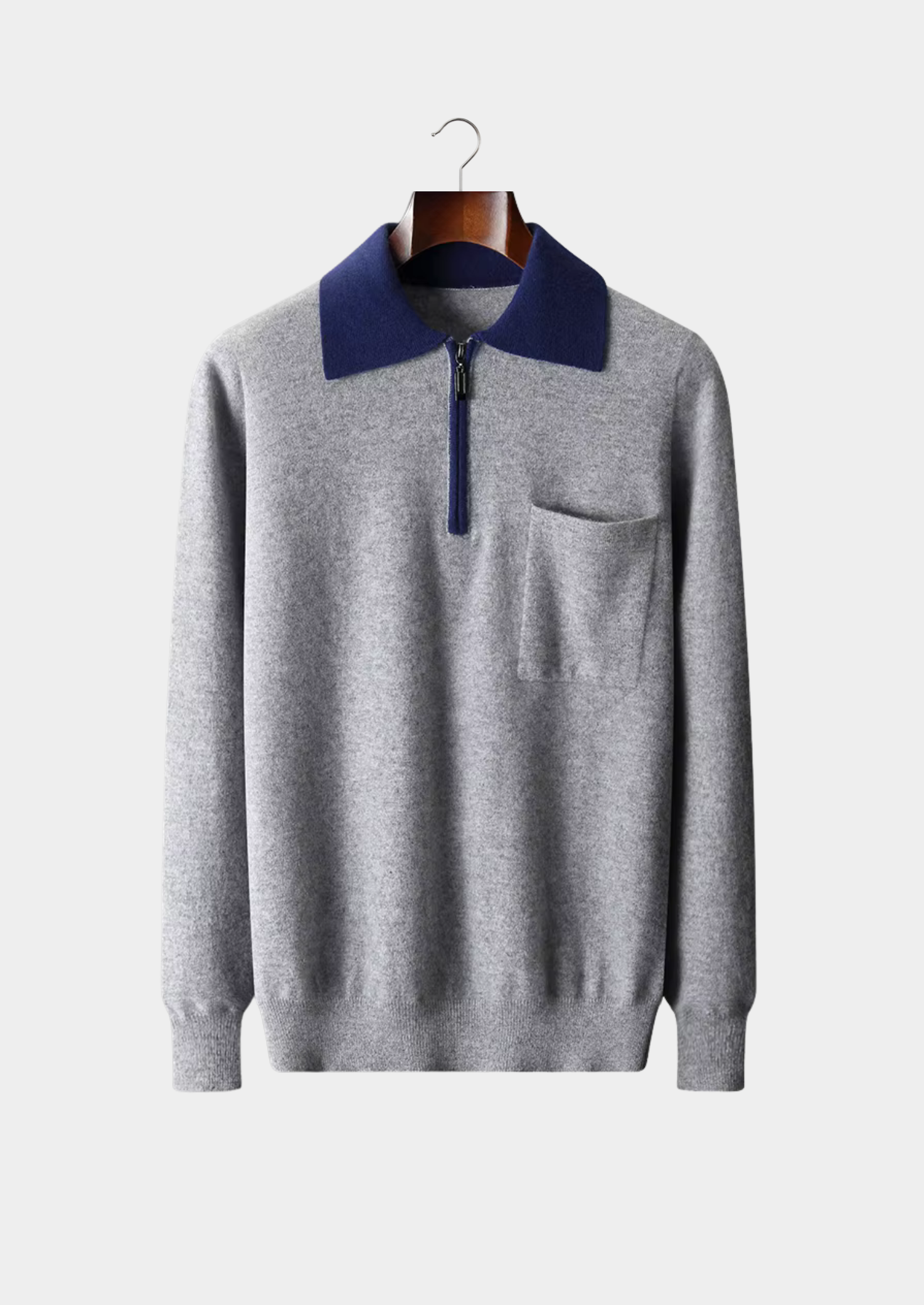 Polo Premium Cashmere Bicolor com Zíper