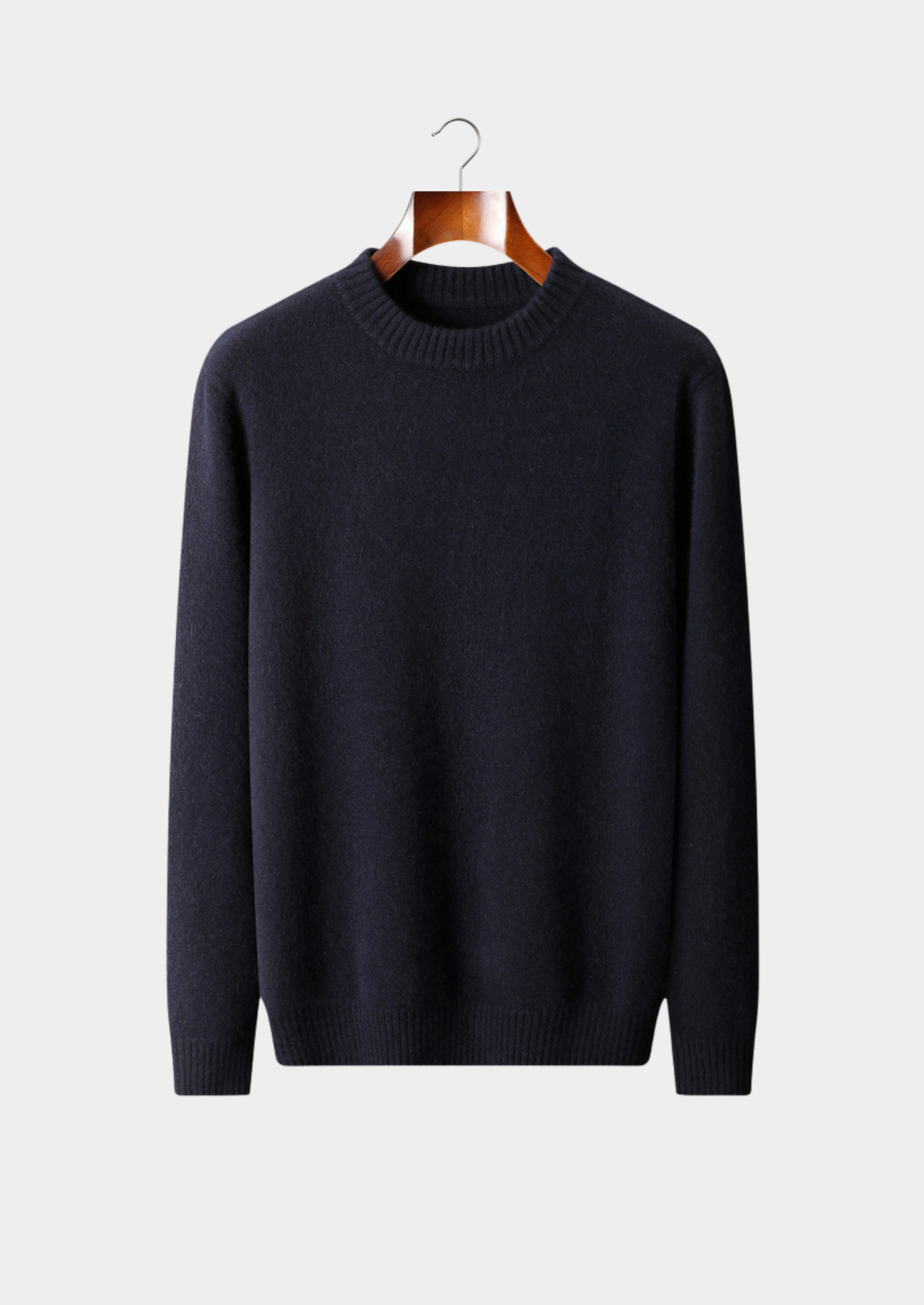 Suéter Gola Careca Essencial Puro Cashmere Azul Marinho