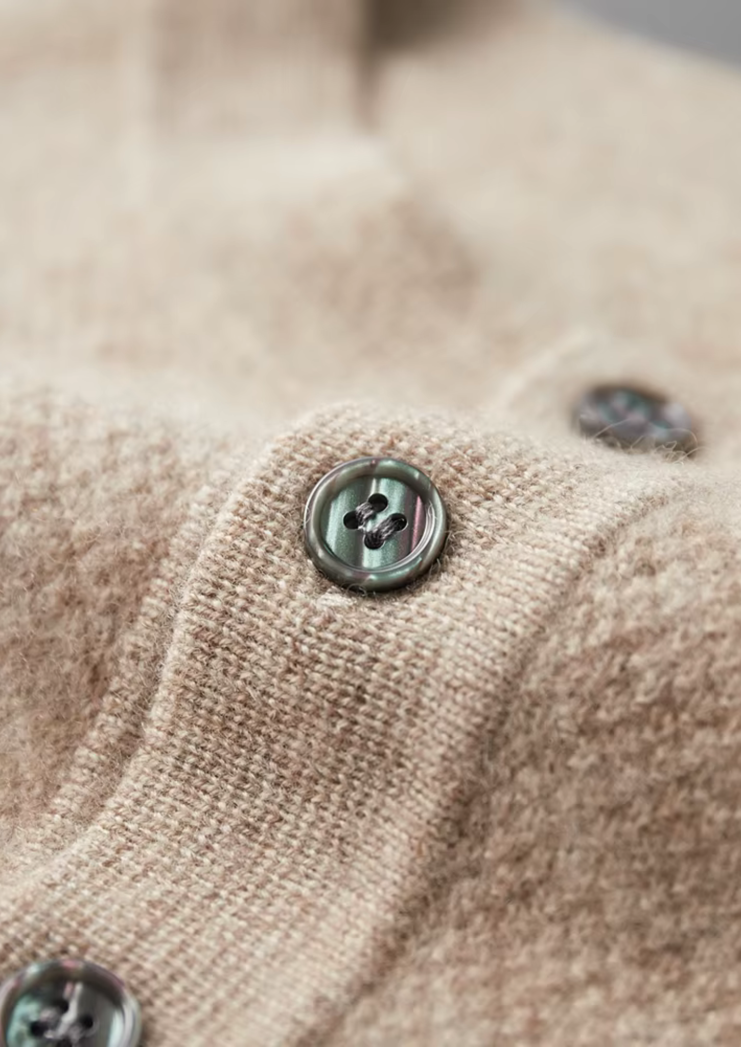 Suéter Henley Clássico em Cashmere Premium