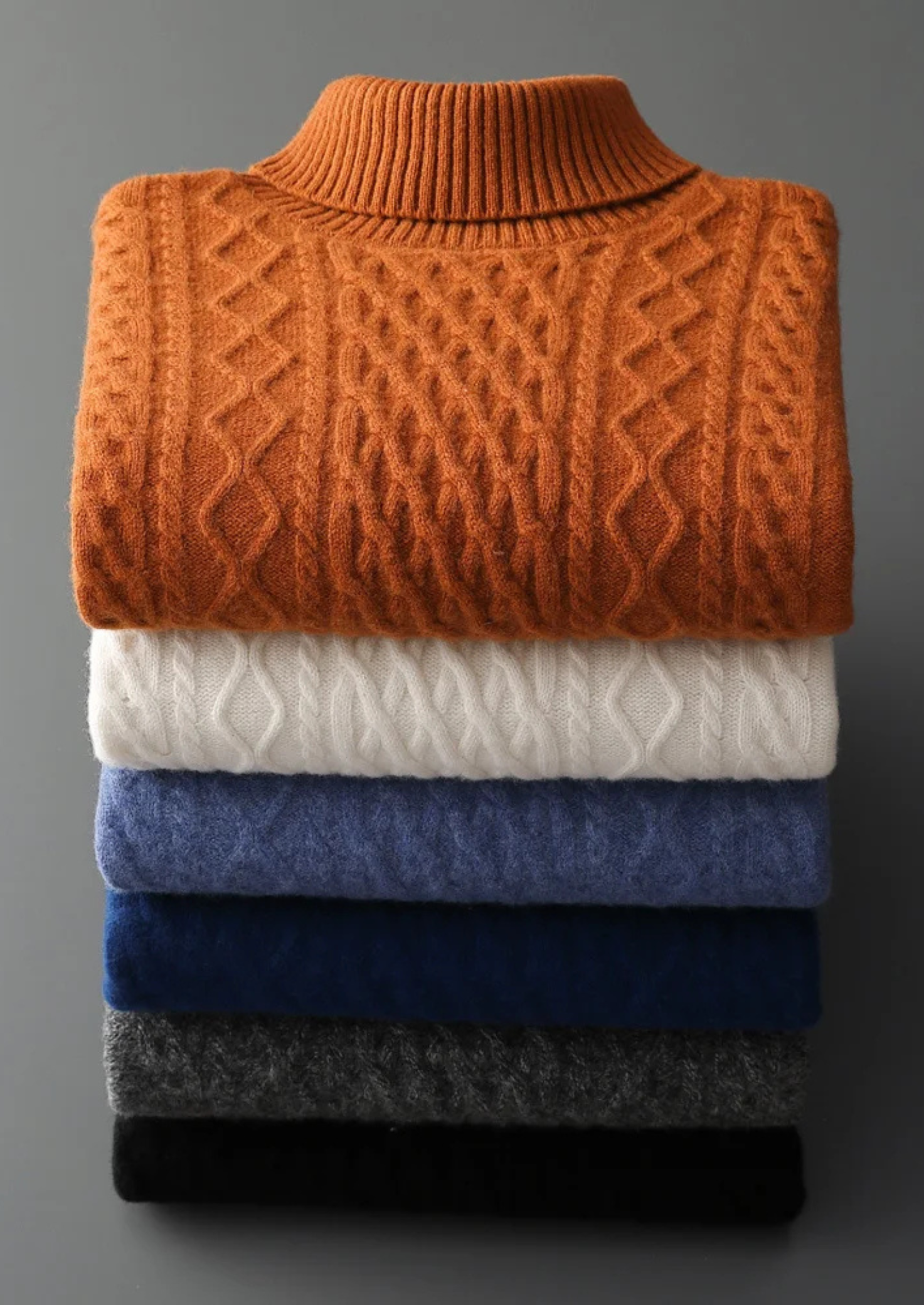 Gola Alta de Inverno em Lã Merino Extrafina Pura