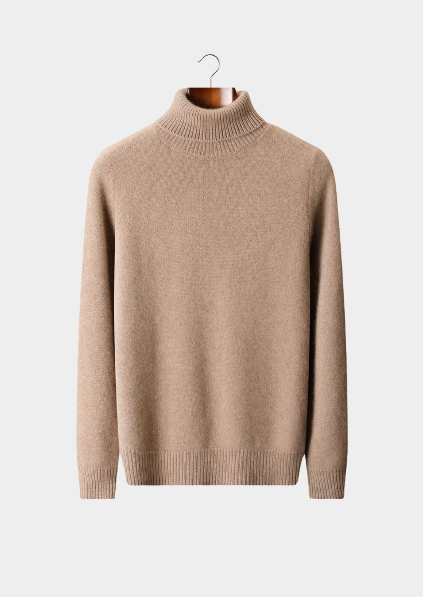 Gola Rolê Essencial de Cashmere Puro Bege
