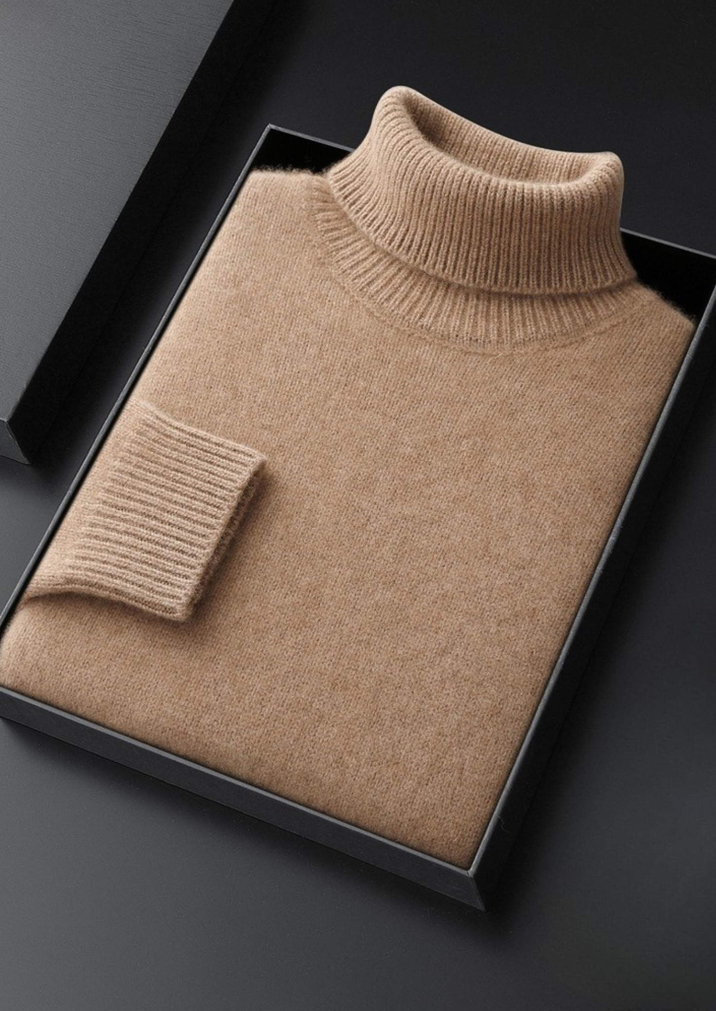 Gola Rolê Essencial de Cashmere Puro Bege