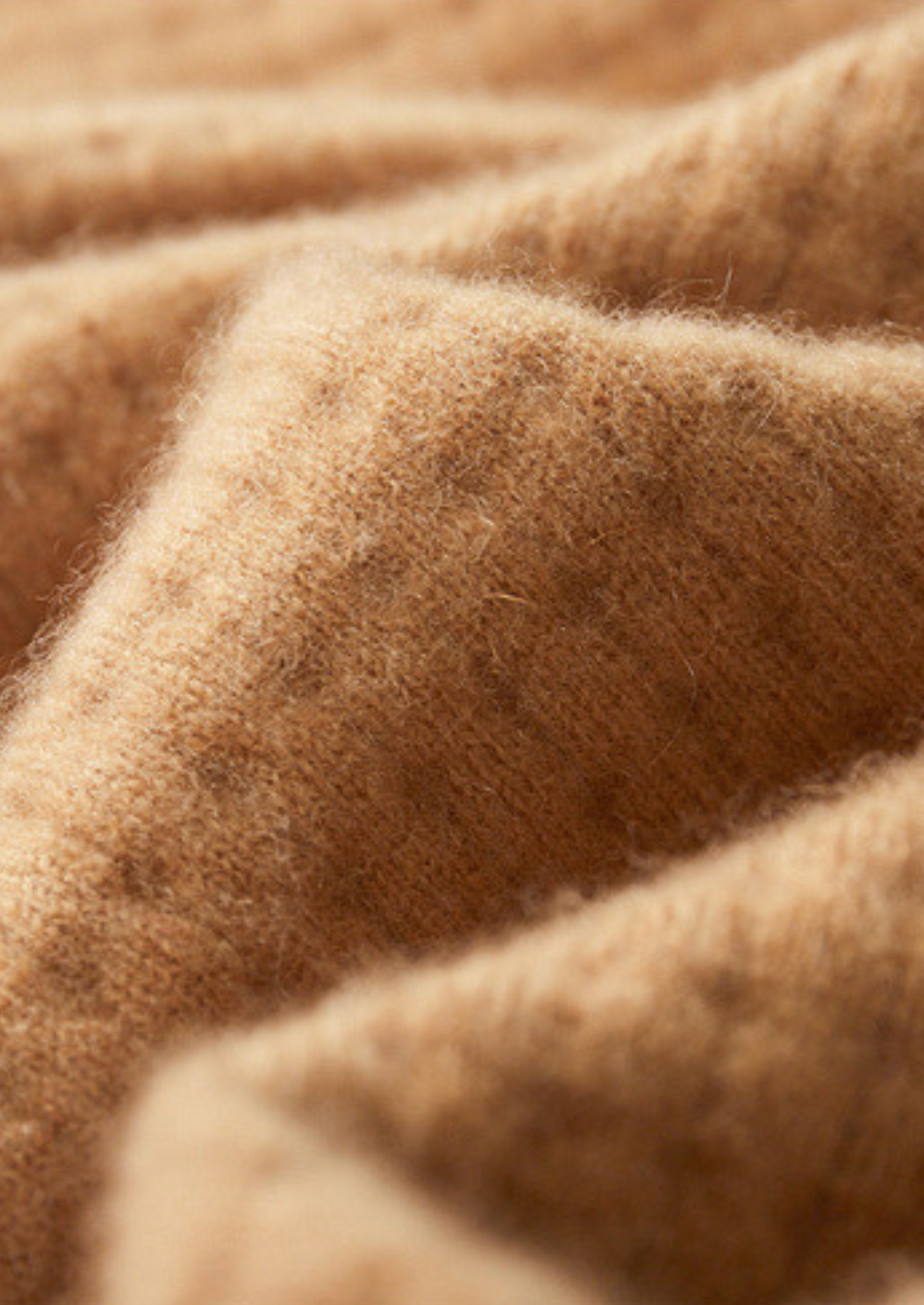 Cardigã Texturizado com Botões em Cashmere Puro Caramelo