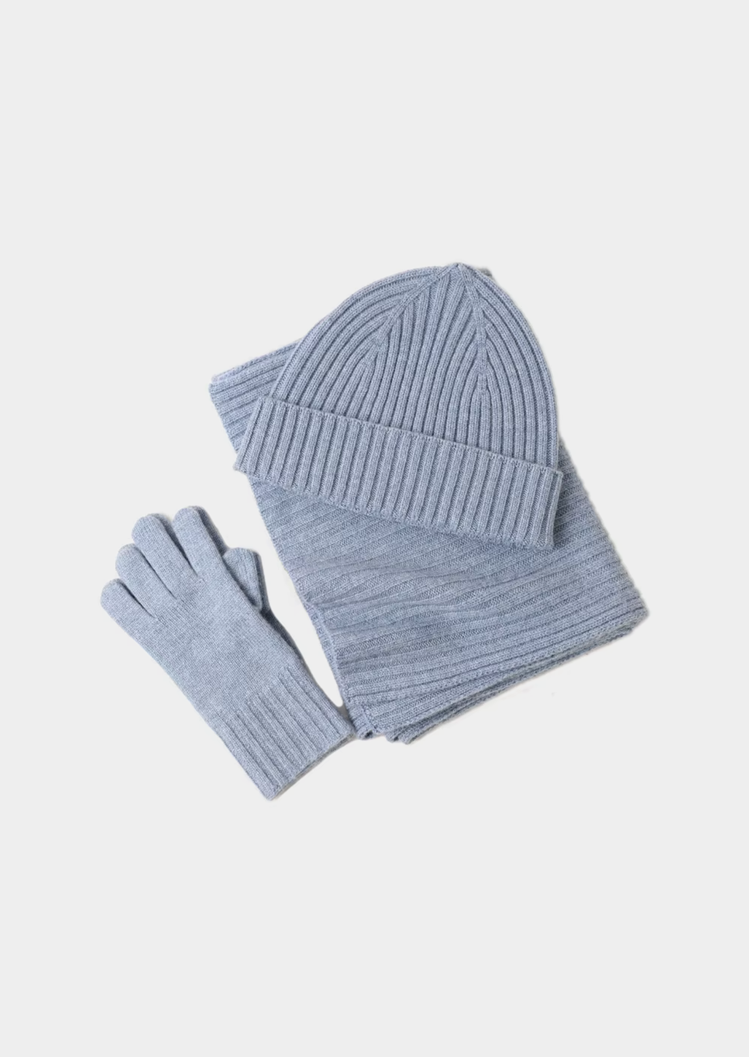 Essenciais de Inverno em Lã Merino Extrafina - Azul Claro