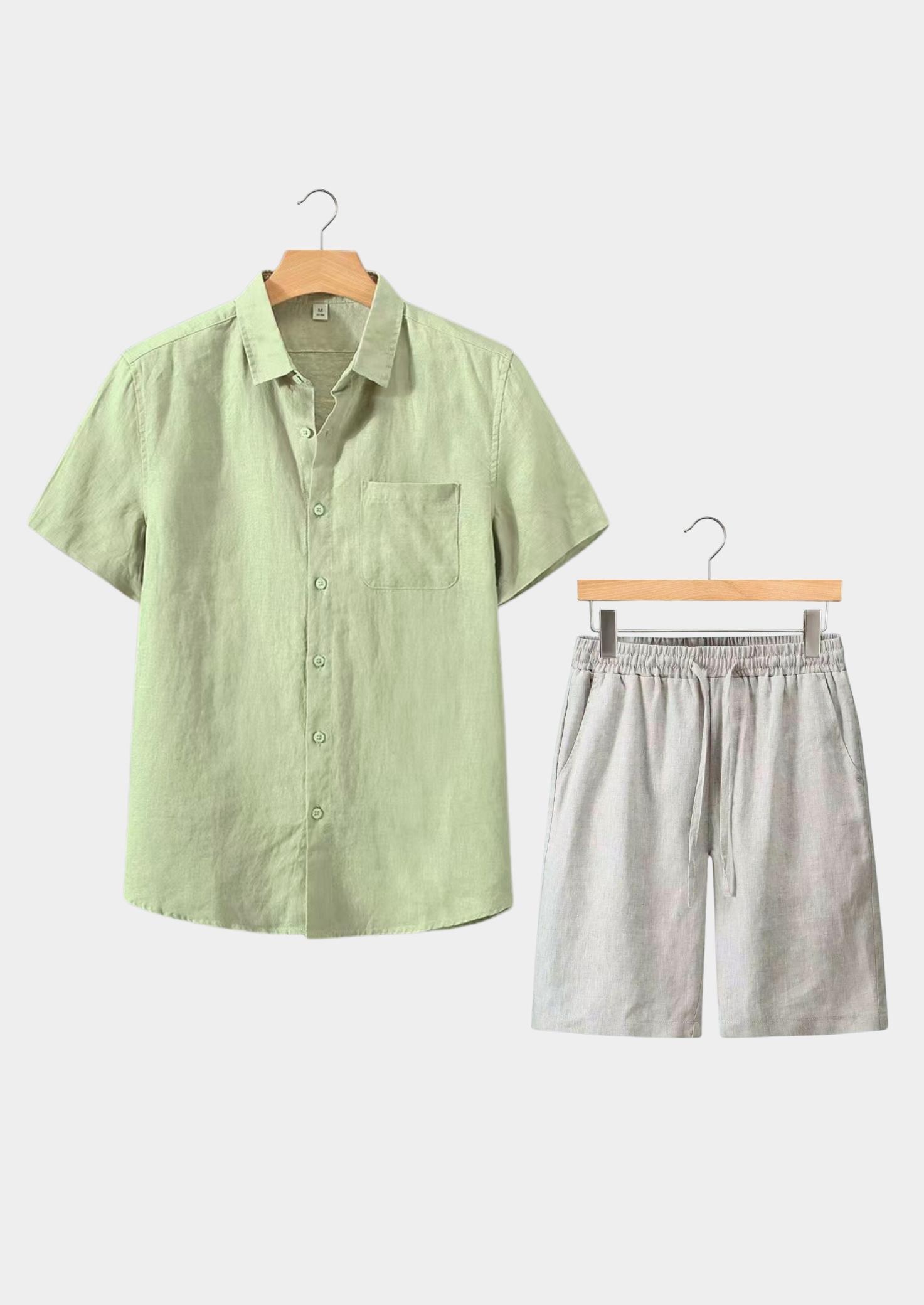CONJUNTO DE VERÃO DOLCEVITA MANGA CURTA - VERDE MENTA/BEGE