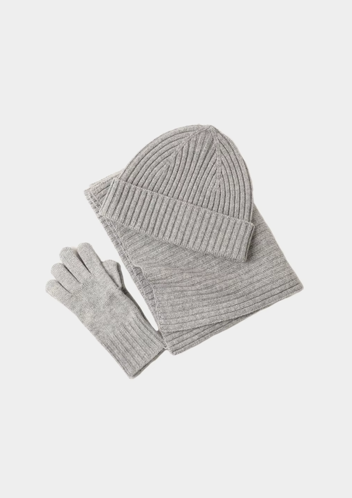 Essenciais de Inverno em Lã Merino Extrafina Pura - Cinza Claro