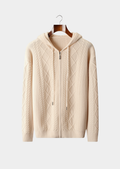 Moletom com Zíper de Inverno em Lã Merino Extrafina