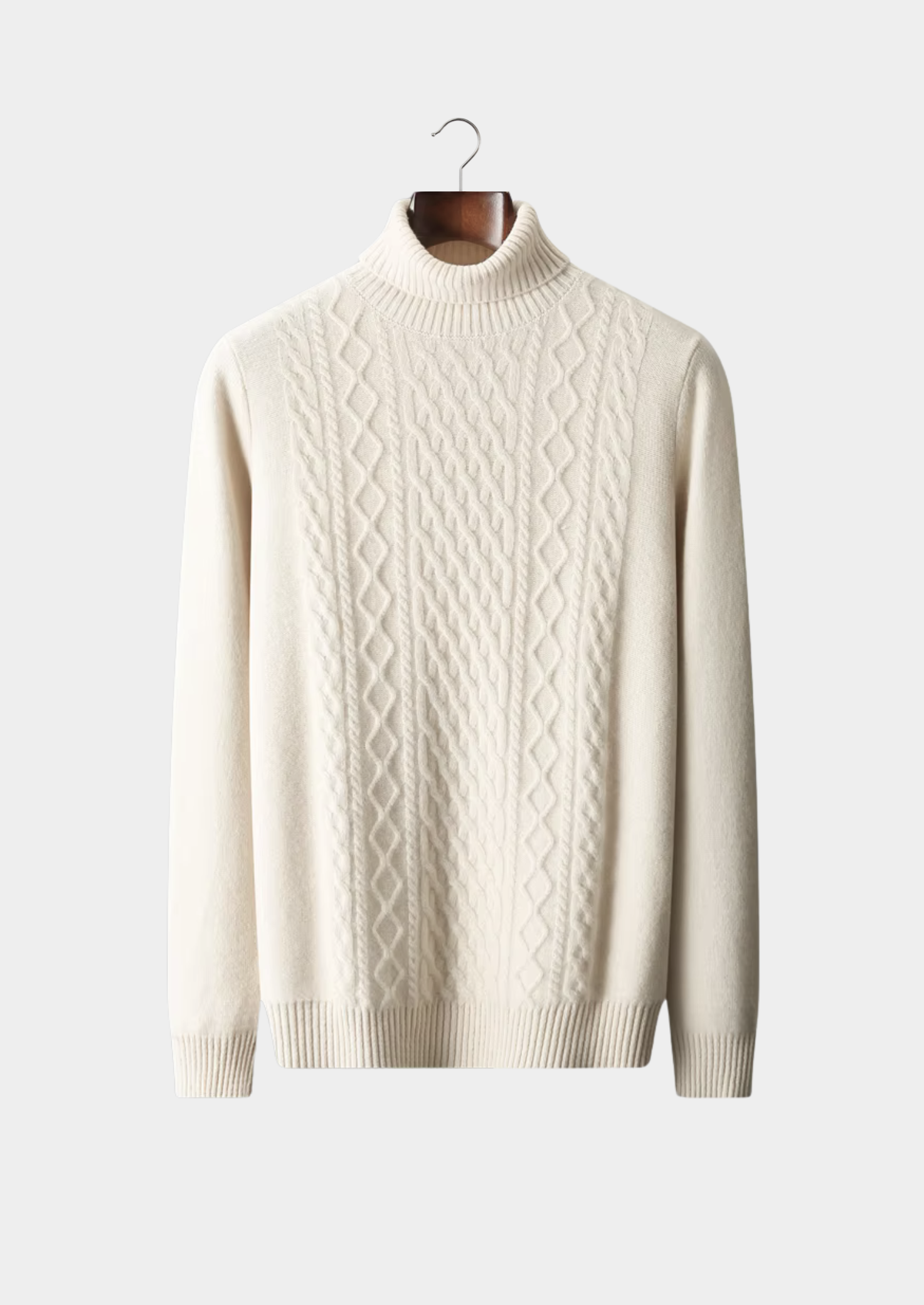 Gola Alta de Inverno em Lã Merino Extrafina Pura