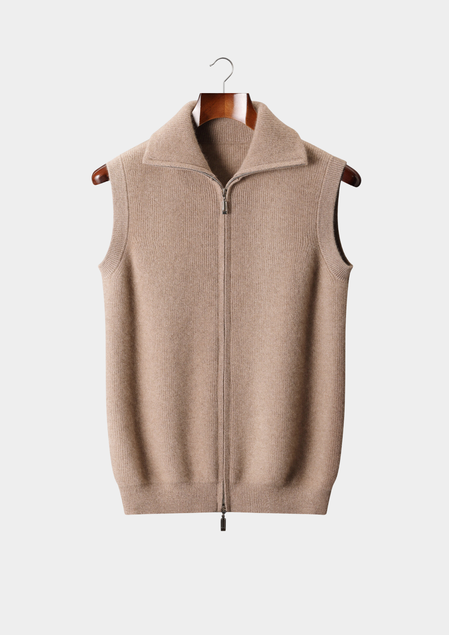 Colete Cashmere Puro Bege