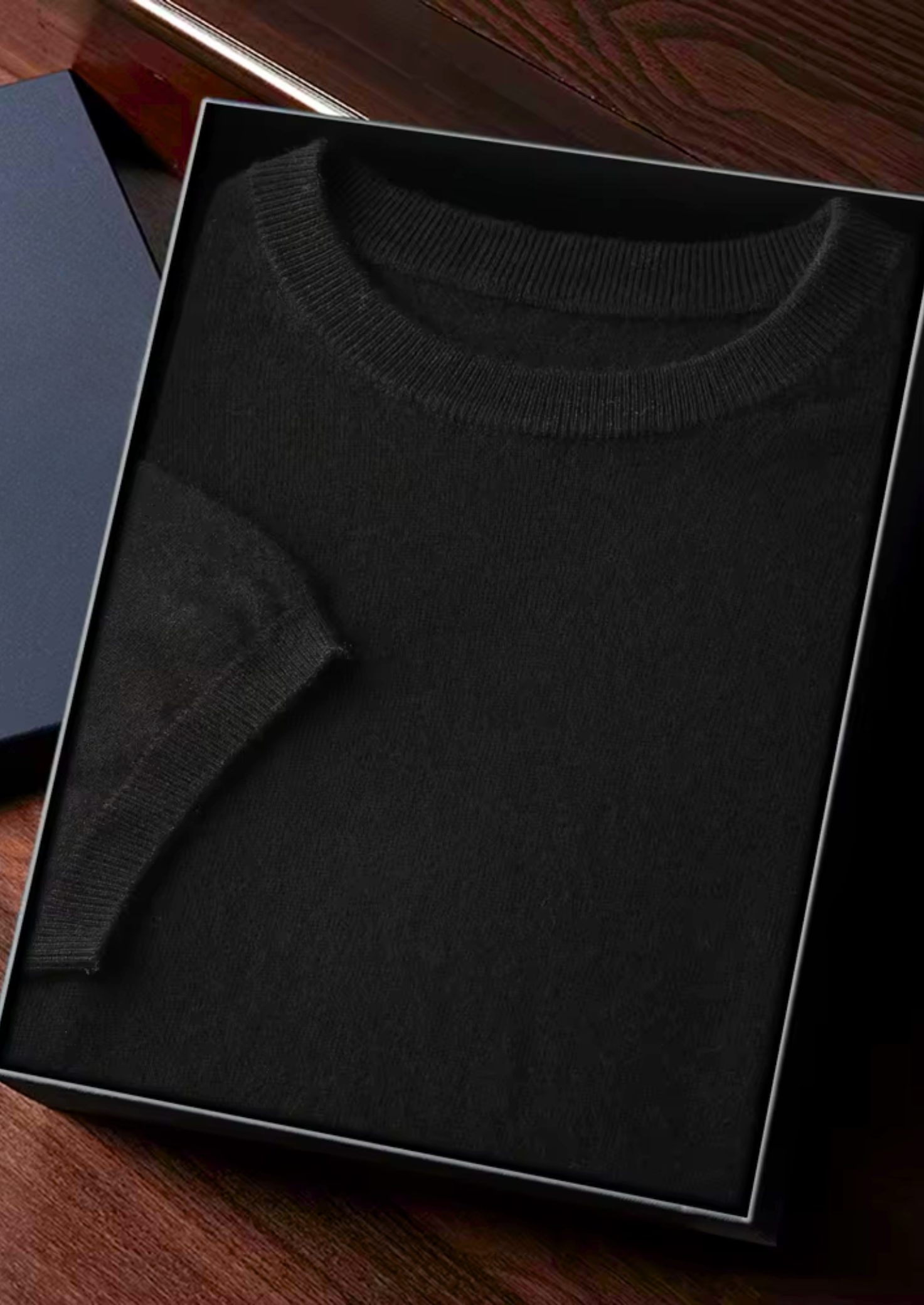 Camiseta Gola Redonda Clássica em Cashmere Premium