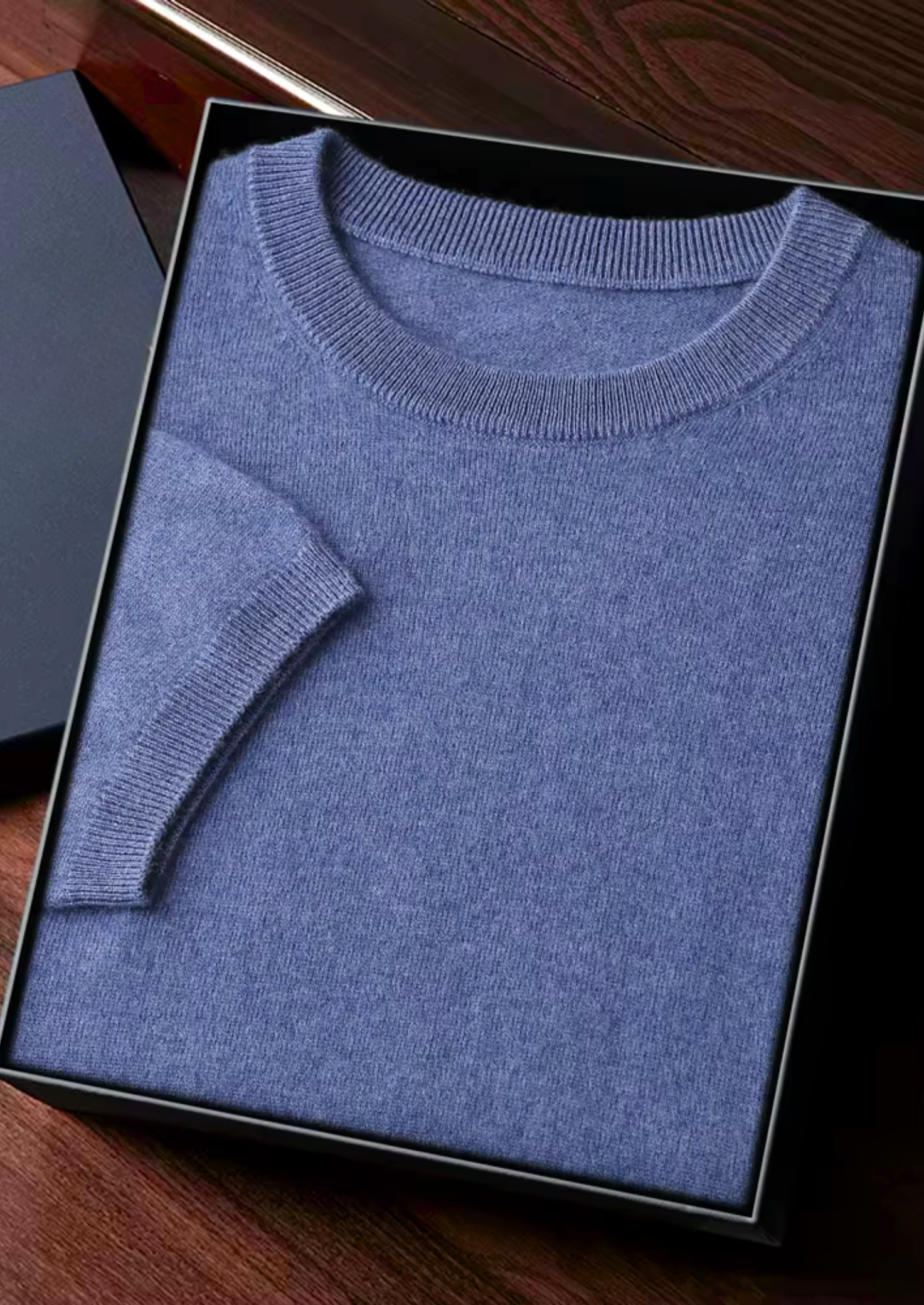 Camiseta Gola Redonda Clássica em Cashmere Premium