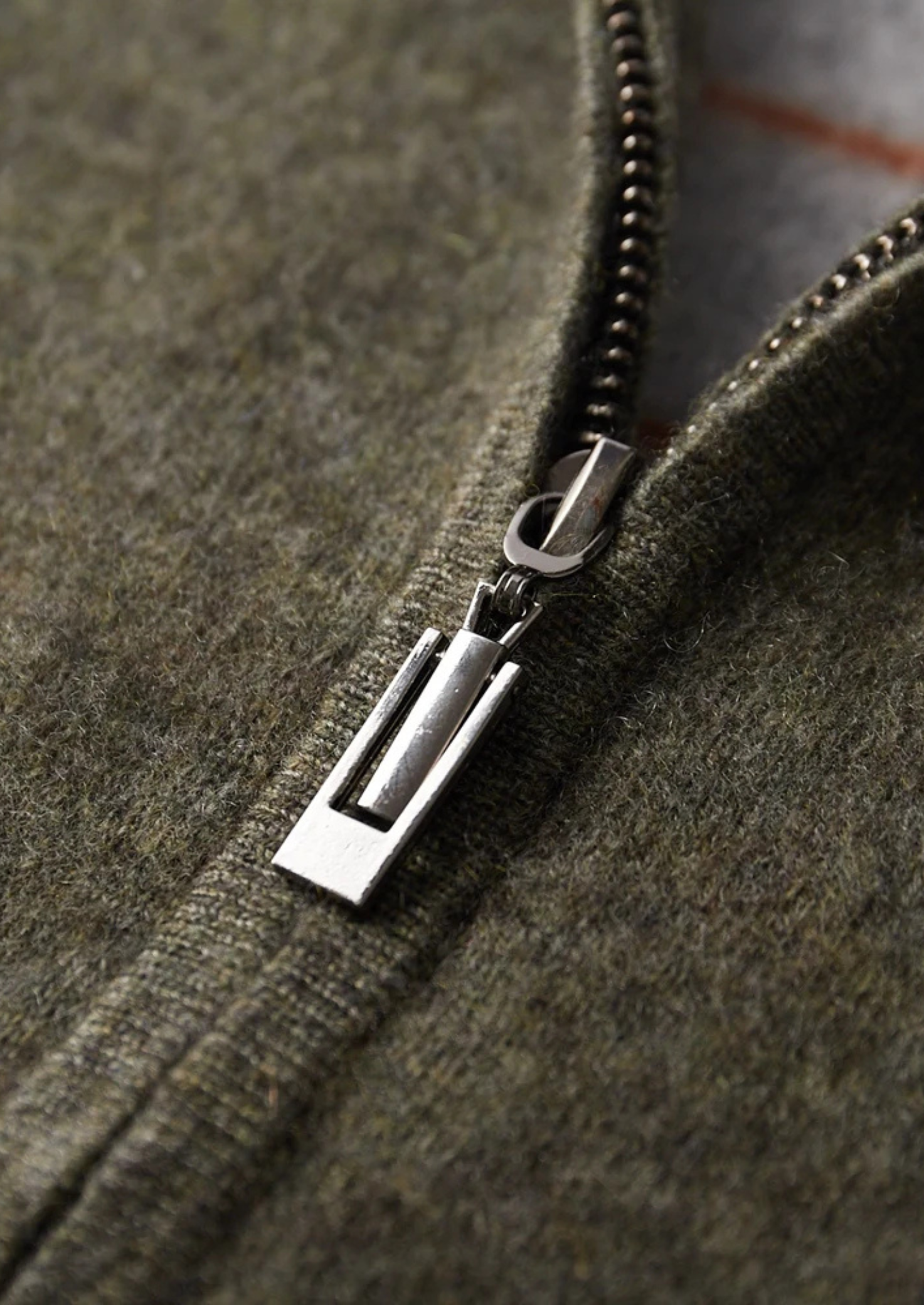 Cardigã Premium em Cashmere Bicolor com Zíper