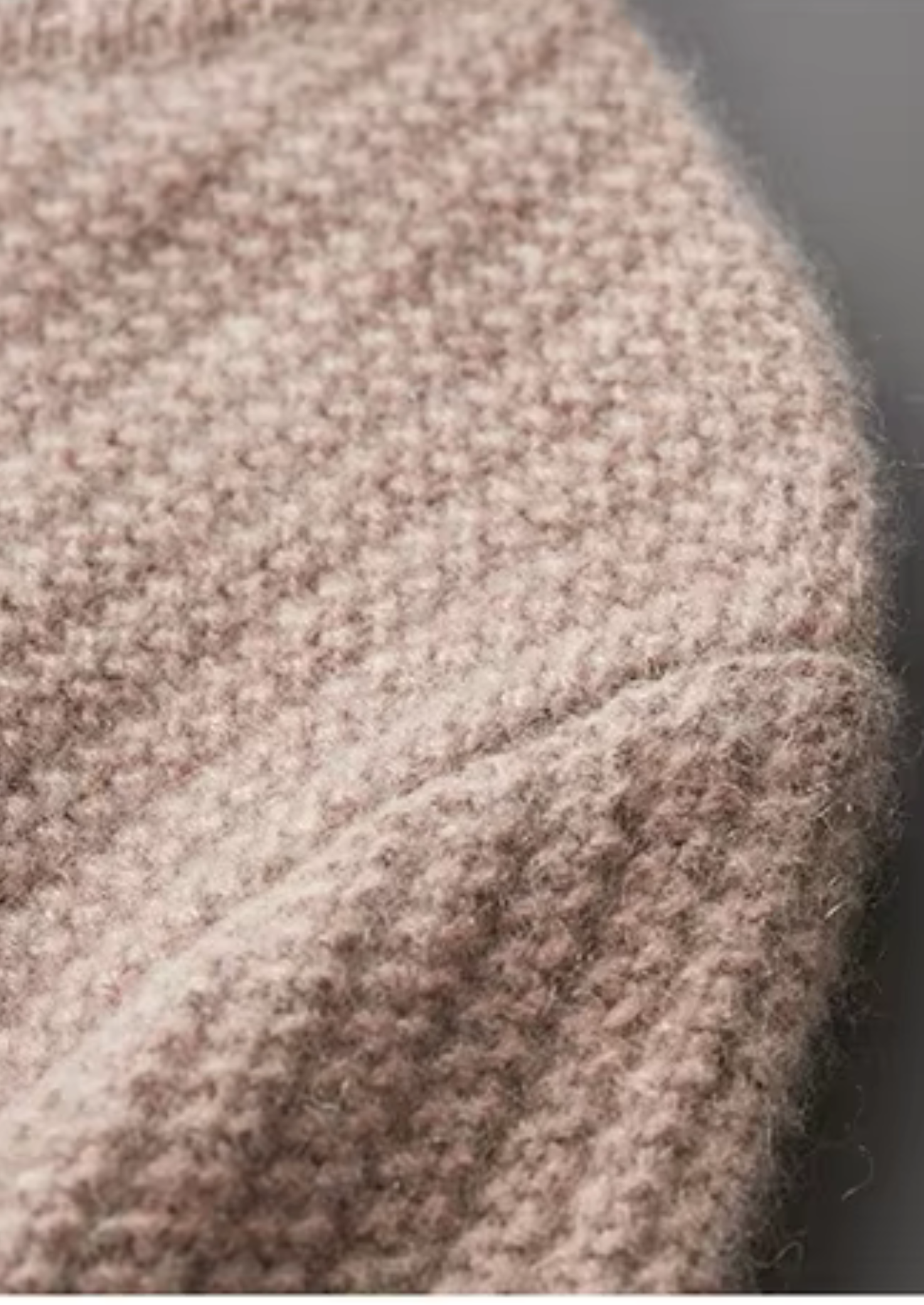 Suéter Gola Careca Cashmere Puro Encorpado Bege
