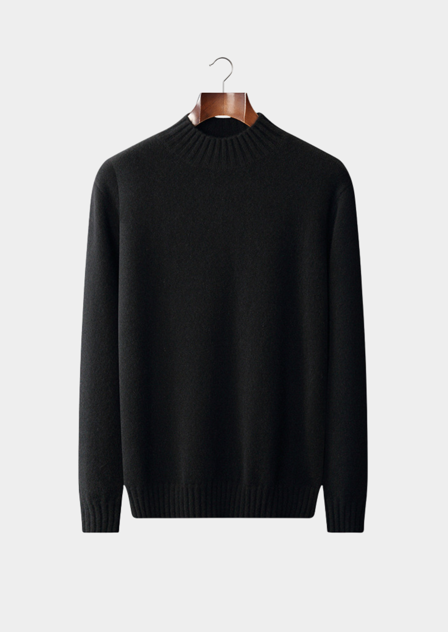 Suéter Gola Alta Cashmere Puro Preto