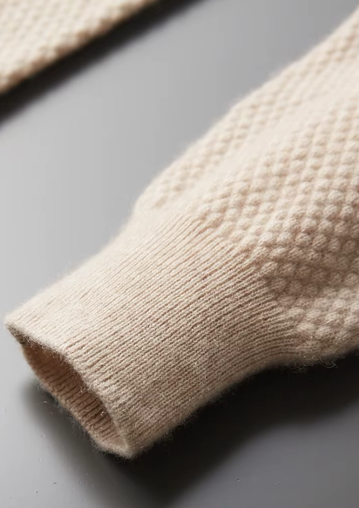 Polo de Tricô Texturizado em Caxemira Premium