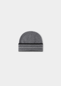 Gorro de Inverno em Lã Merino Cinza Escuro