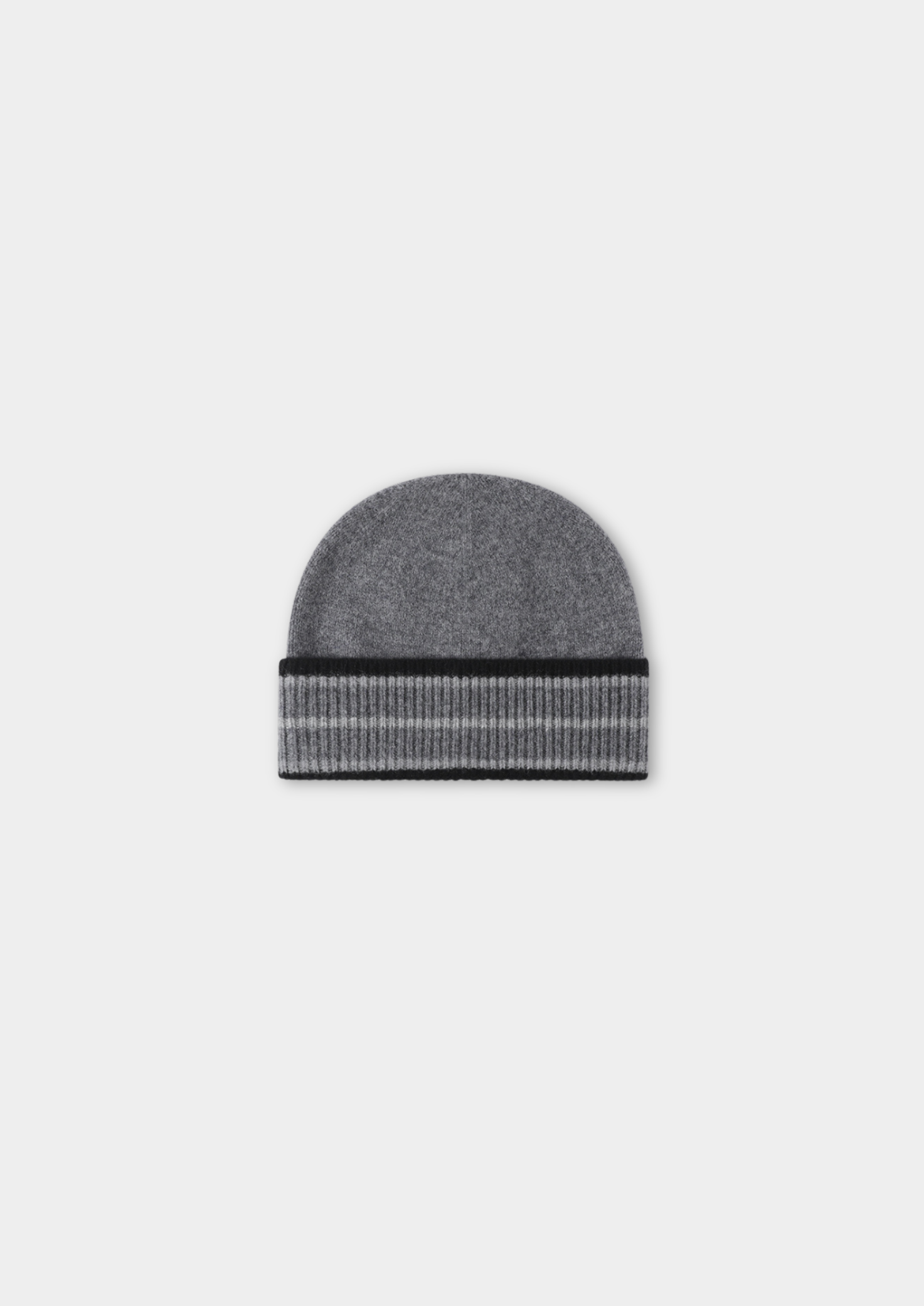 Gorro de Inverno em Lã Merino Cinza Escuro