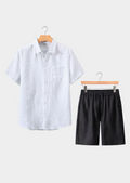 CONJUNTO DE VERÃO DOLCEVITA MANGA CURTA - BRANCO/PRETO