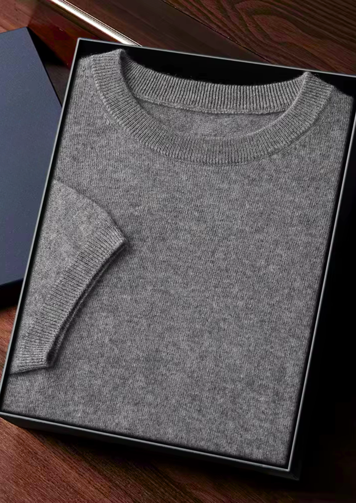 Camiseta Gola Redonda Clássica em Cashmere Premium