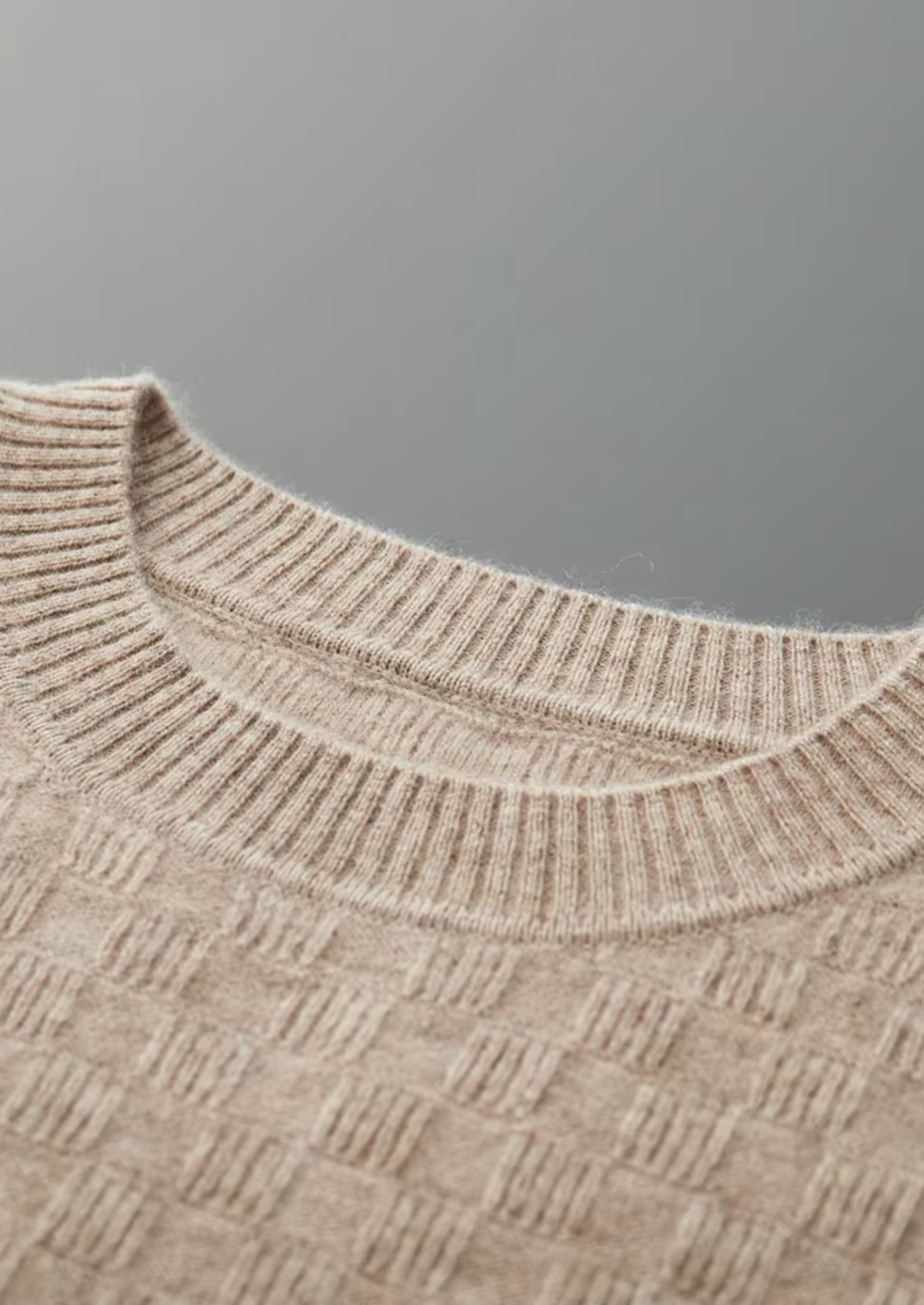 Suéter Gola Careca Cashmere Premium Texturizado