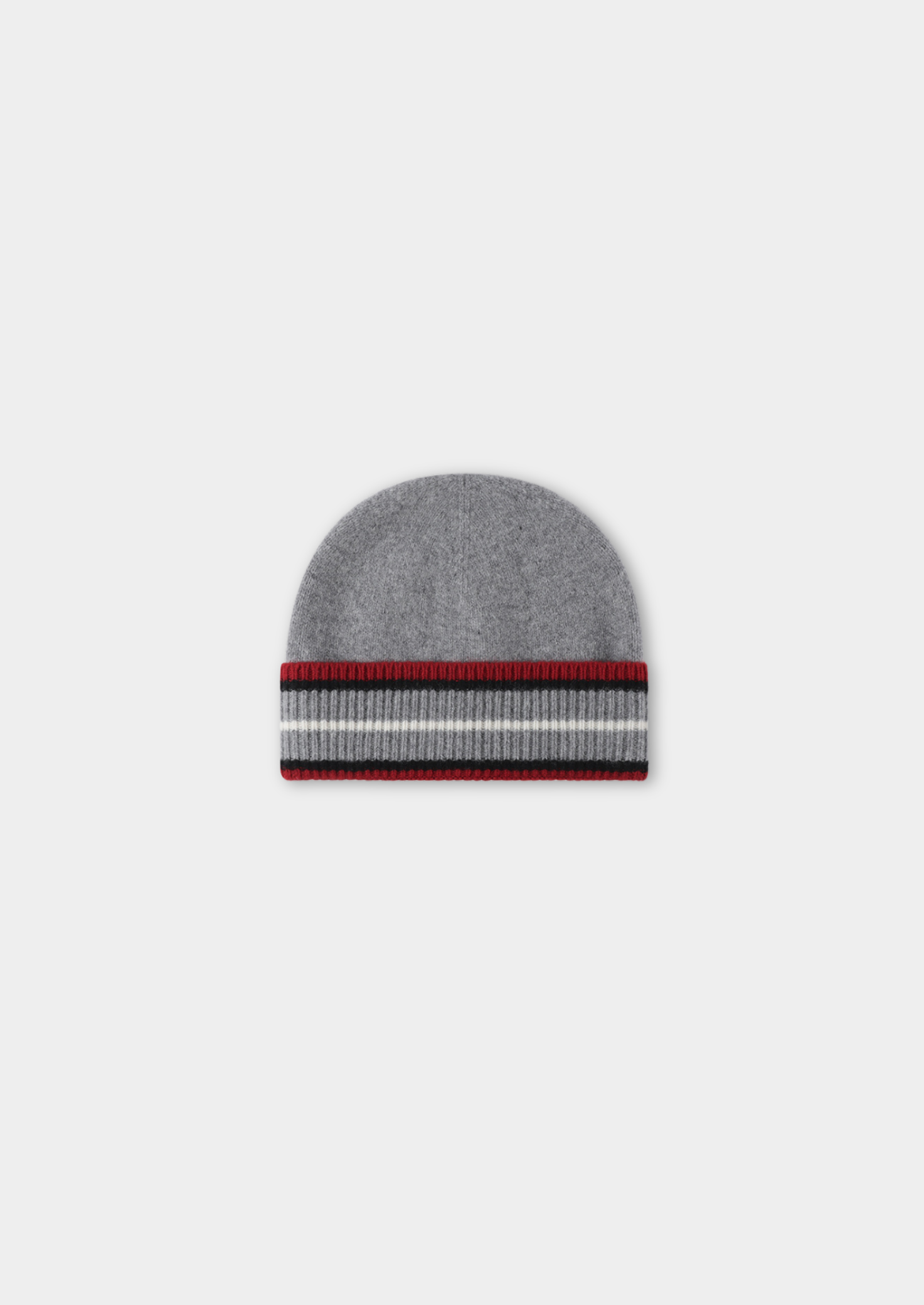 Gorro de Inverno em Lã Merino Cinza Claro