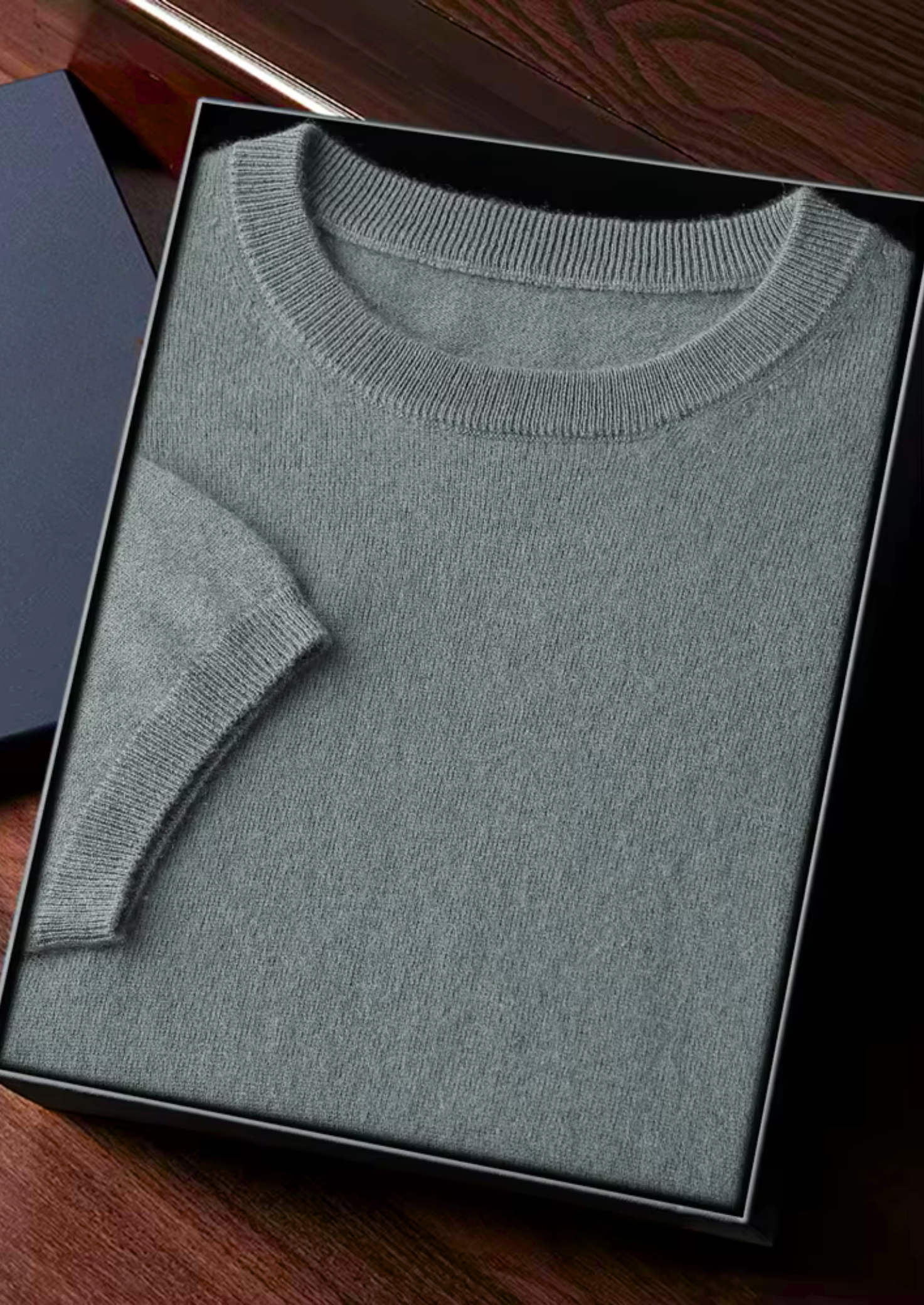 Camiseta Gola Redonda Clássica em Cashmere Premium