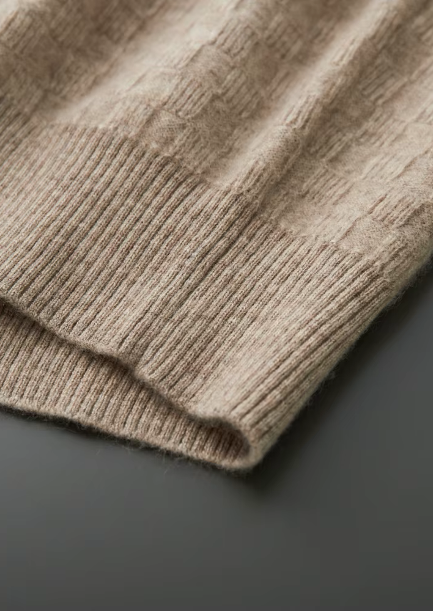 Suéter Gola Careca Cashmere Premium Texturizado