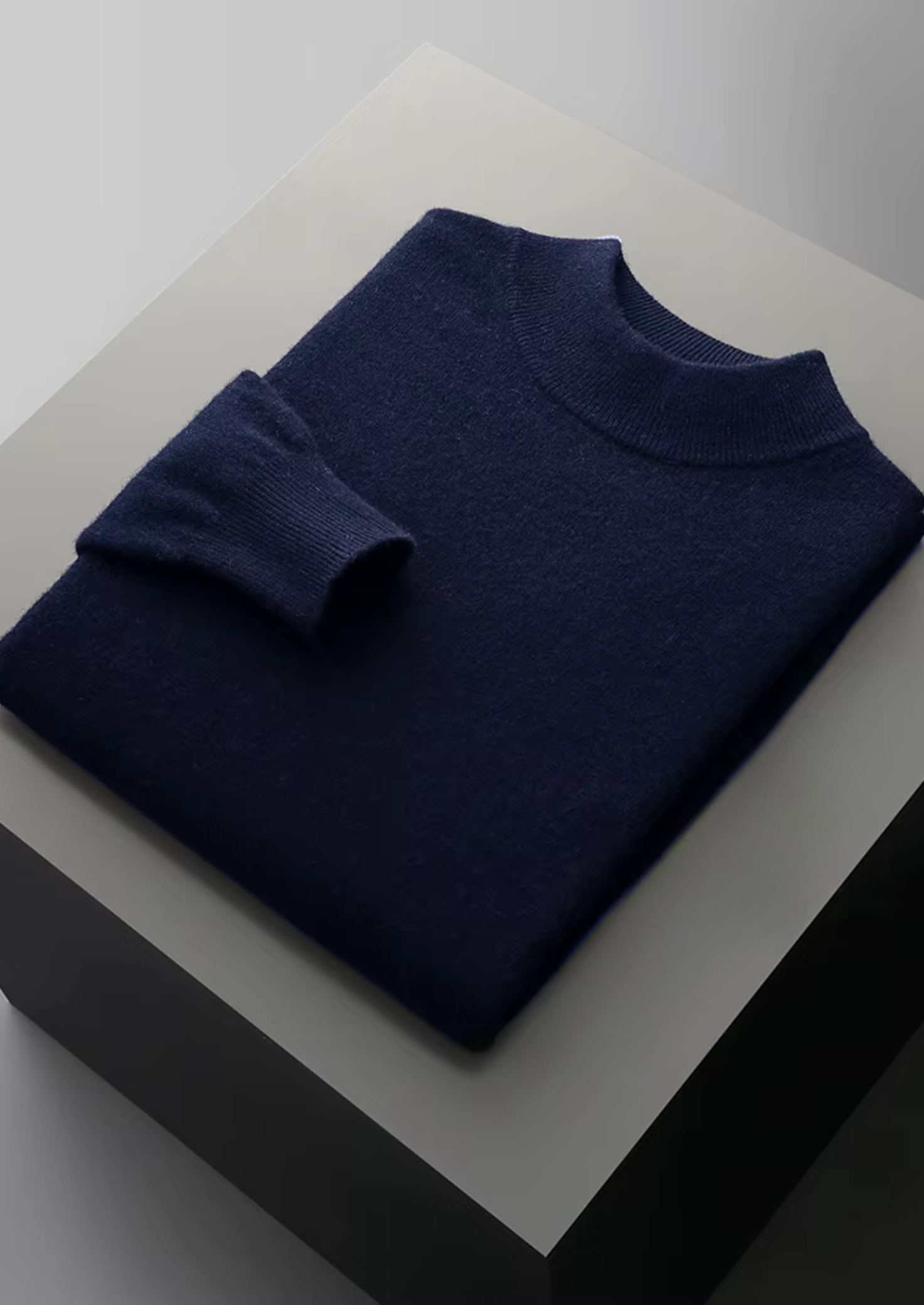 Suéter Gola Alta Clássico em Lã Merino Extrafina Pura