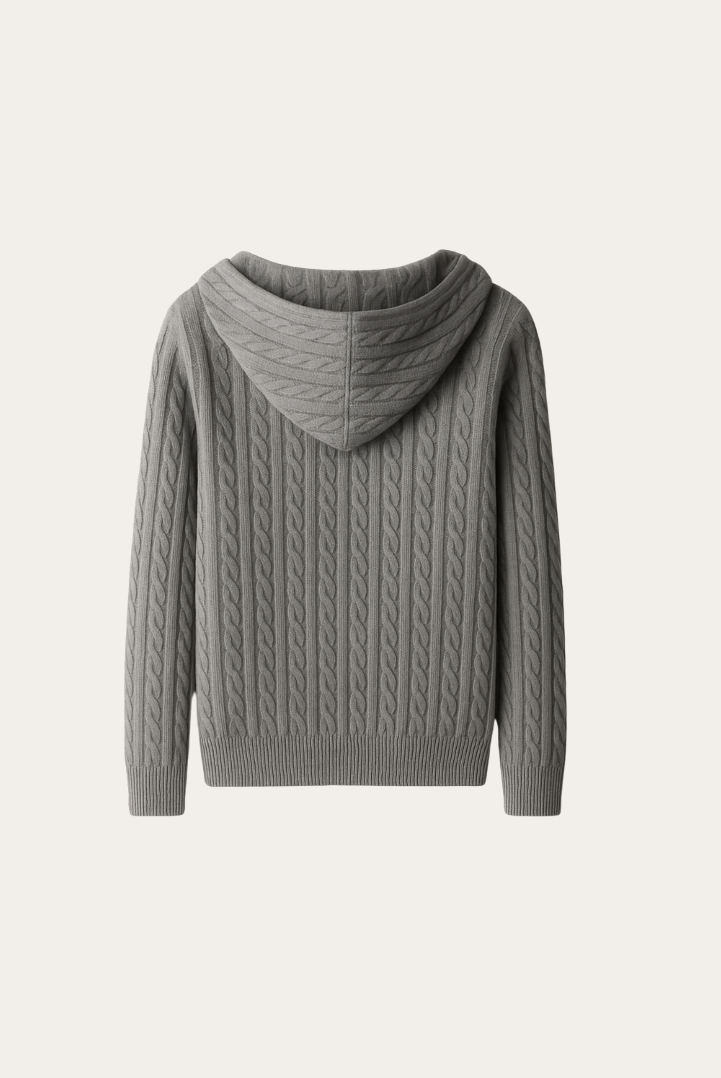 Jaqueta de Cashmere com Zíper Cinza