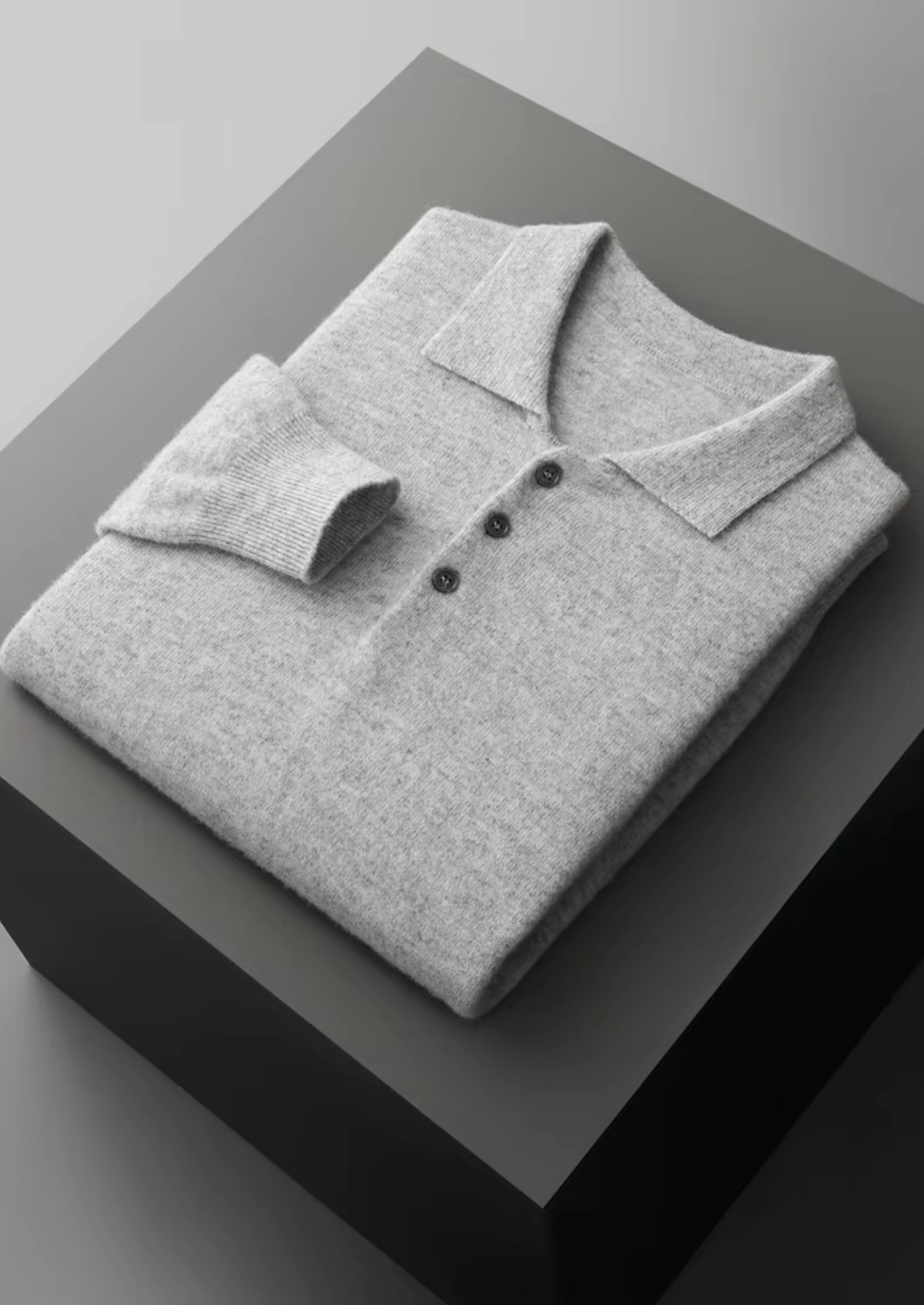 Polo Suéter Clássico em Lã Merino Extrafina Pura