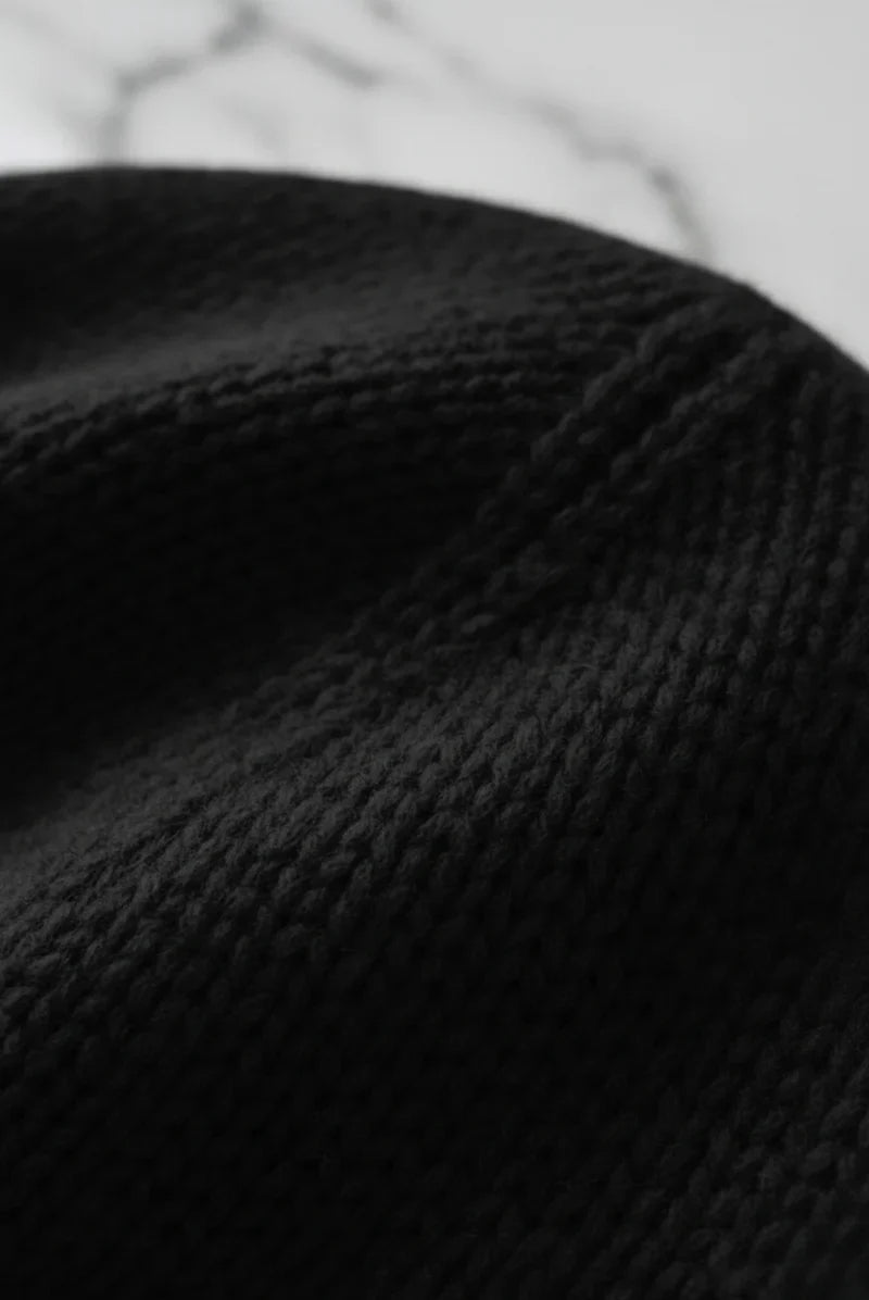 Black Cashmere Beanie