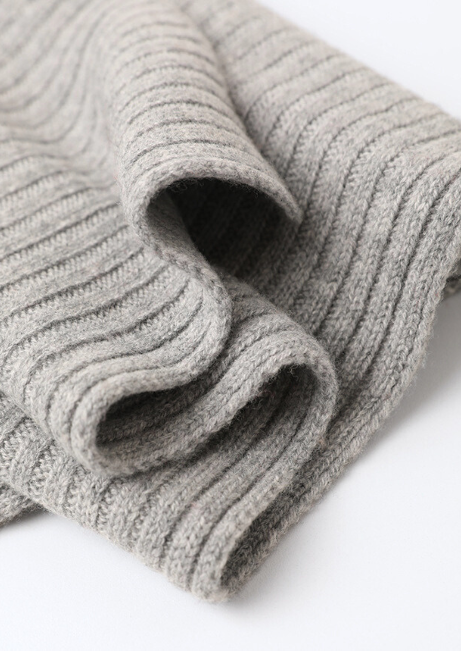 Essenciais de Inverno em Lã Merino Extrafina Pura - Cinza Claro