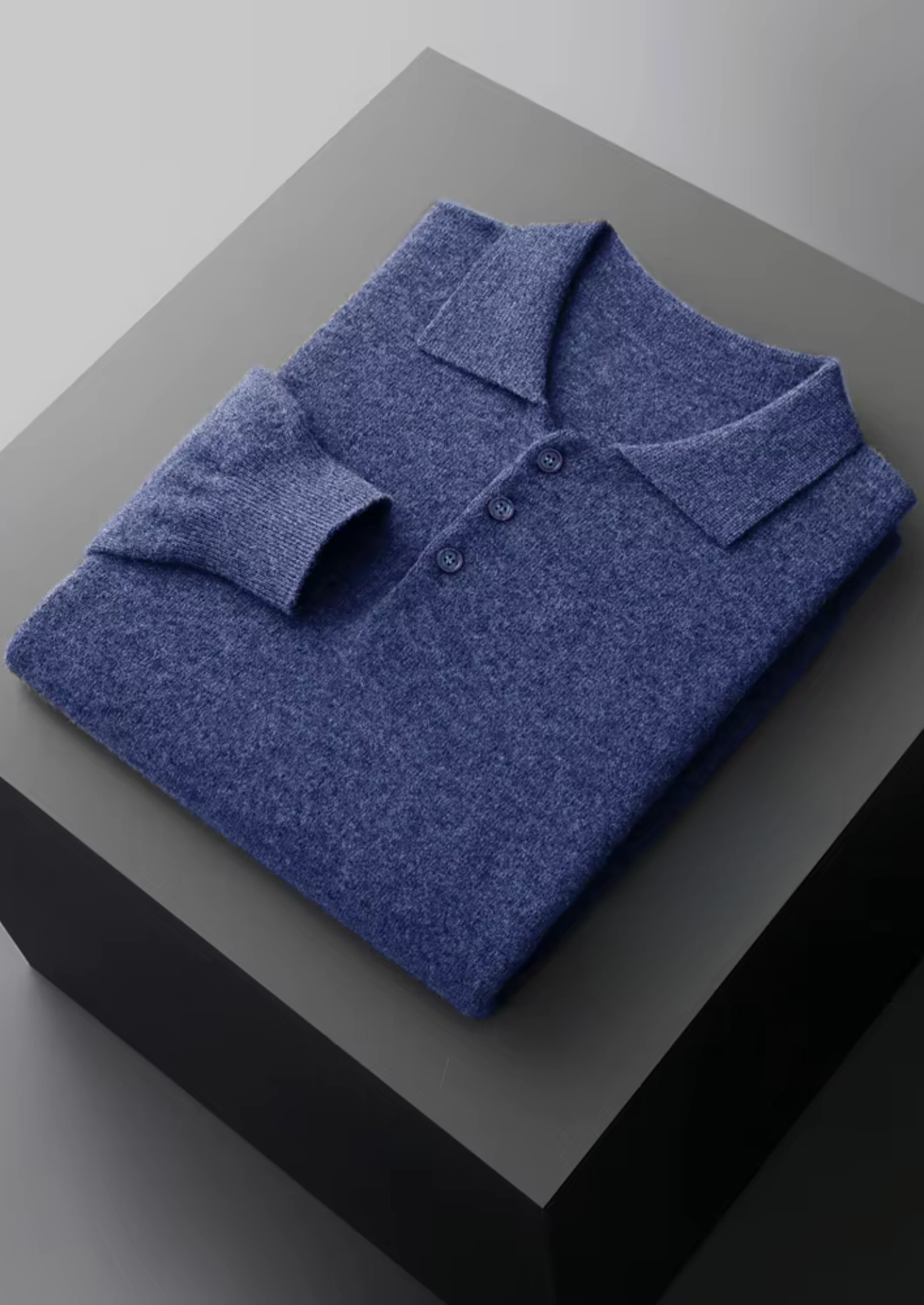 Polo Suéter Clássico em Lã Merino Extrafina Pura