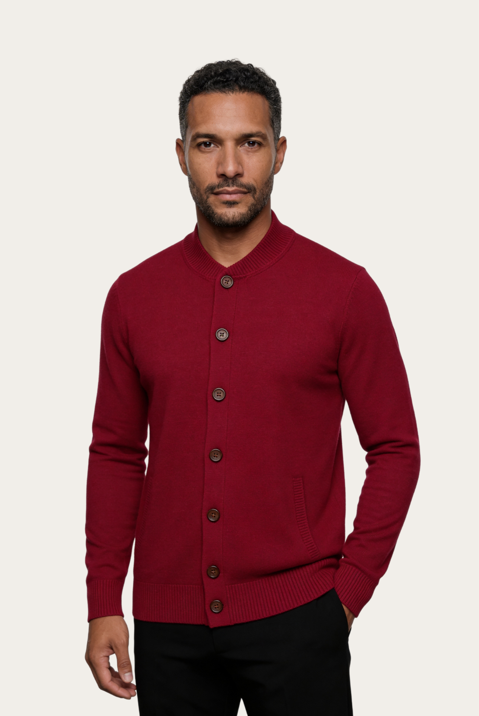 Cardigan de Cashmere Vermelho