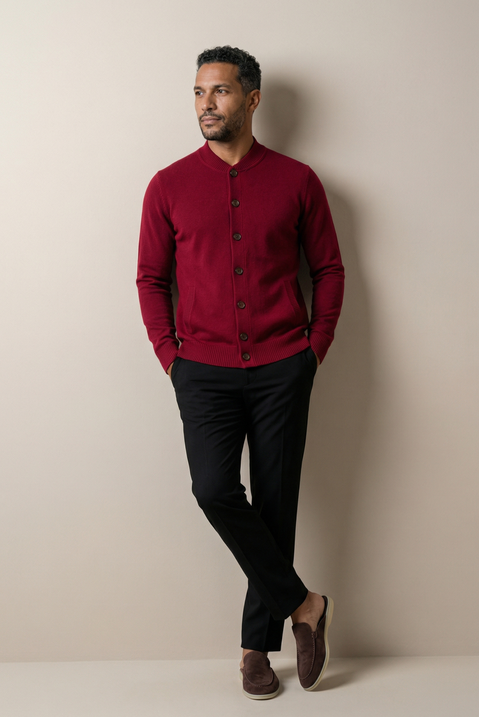 Cardigan de Cashmere Vermelho