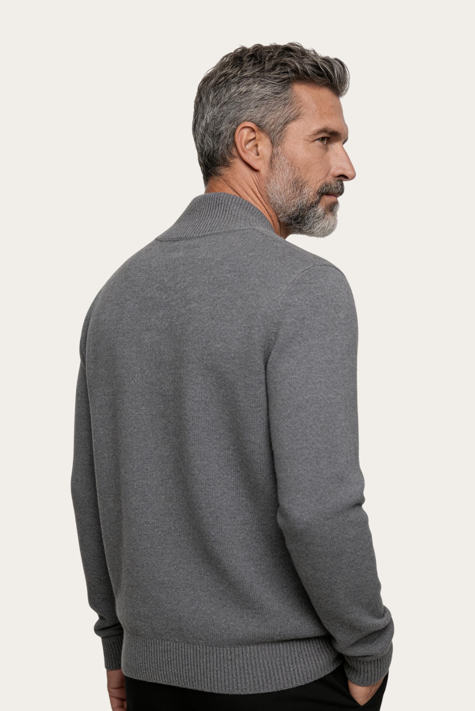 Cardigan de Cashmere Cinza